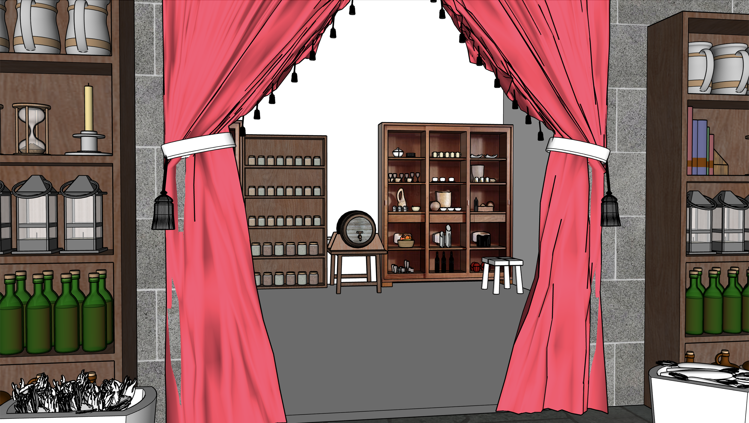 Sketch Up Design of Pantry