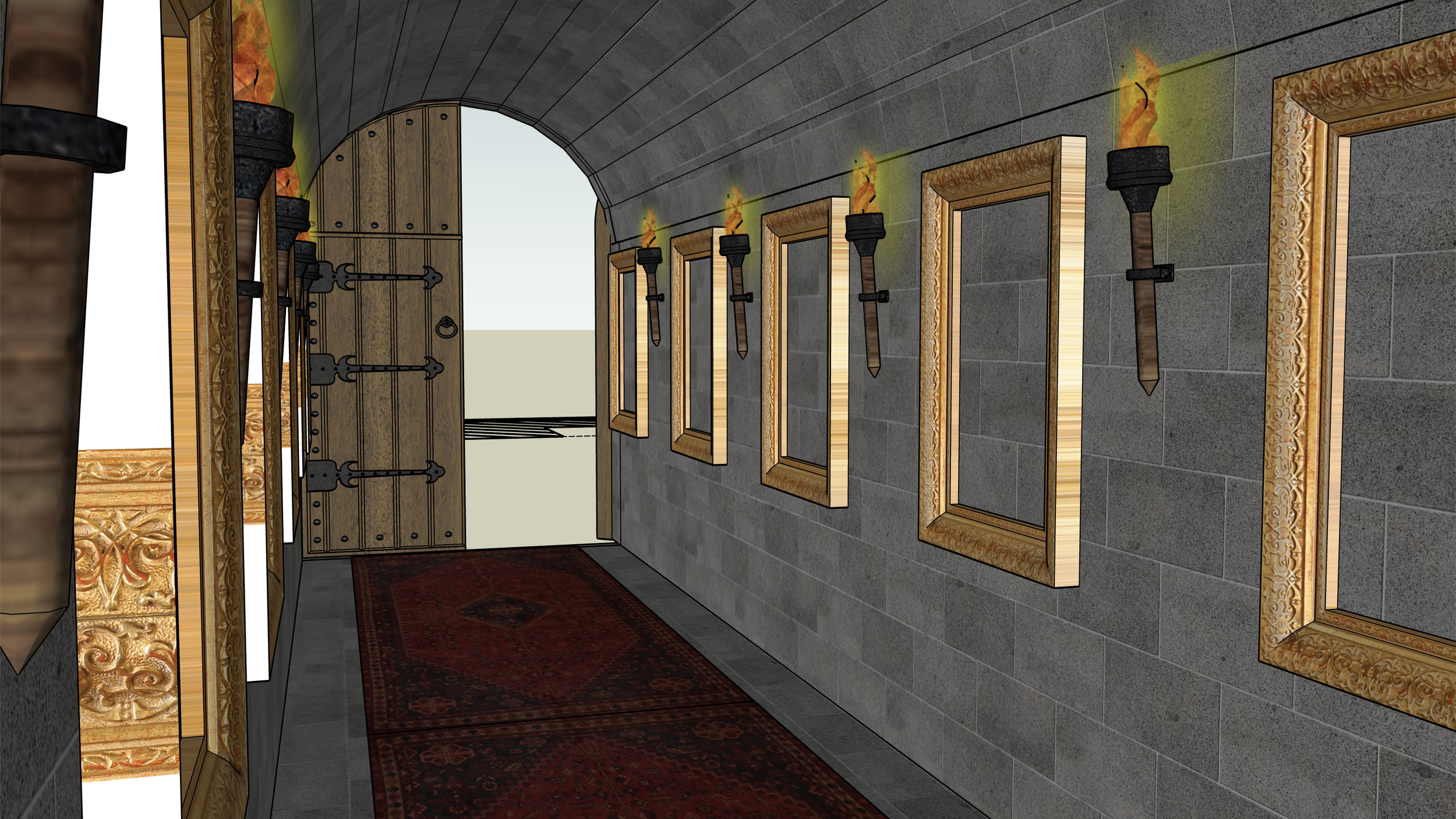Sketch Up Design of Entrance
