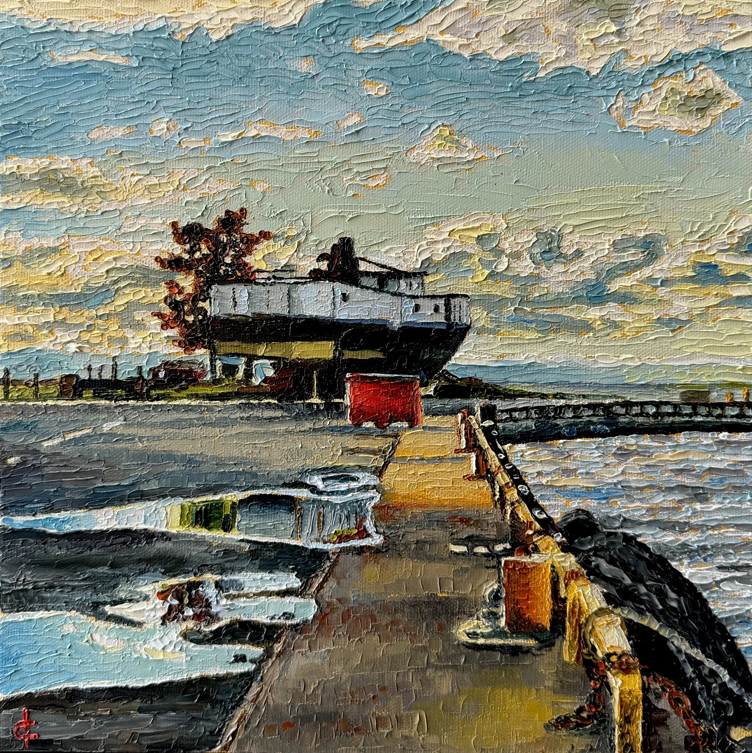 Reflecting the Sky,
12 x 12, oil on canvas