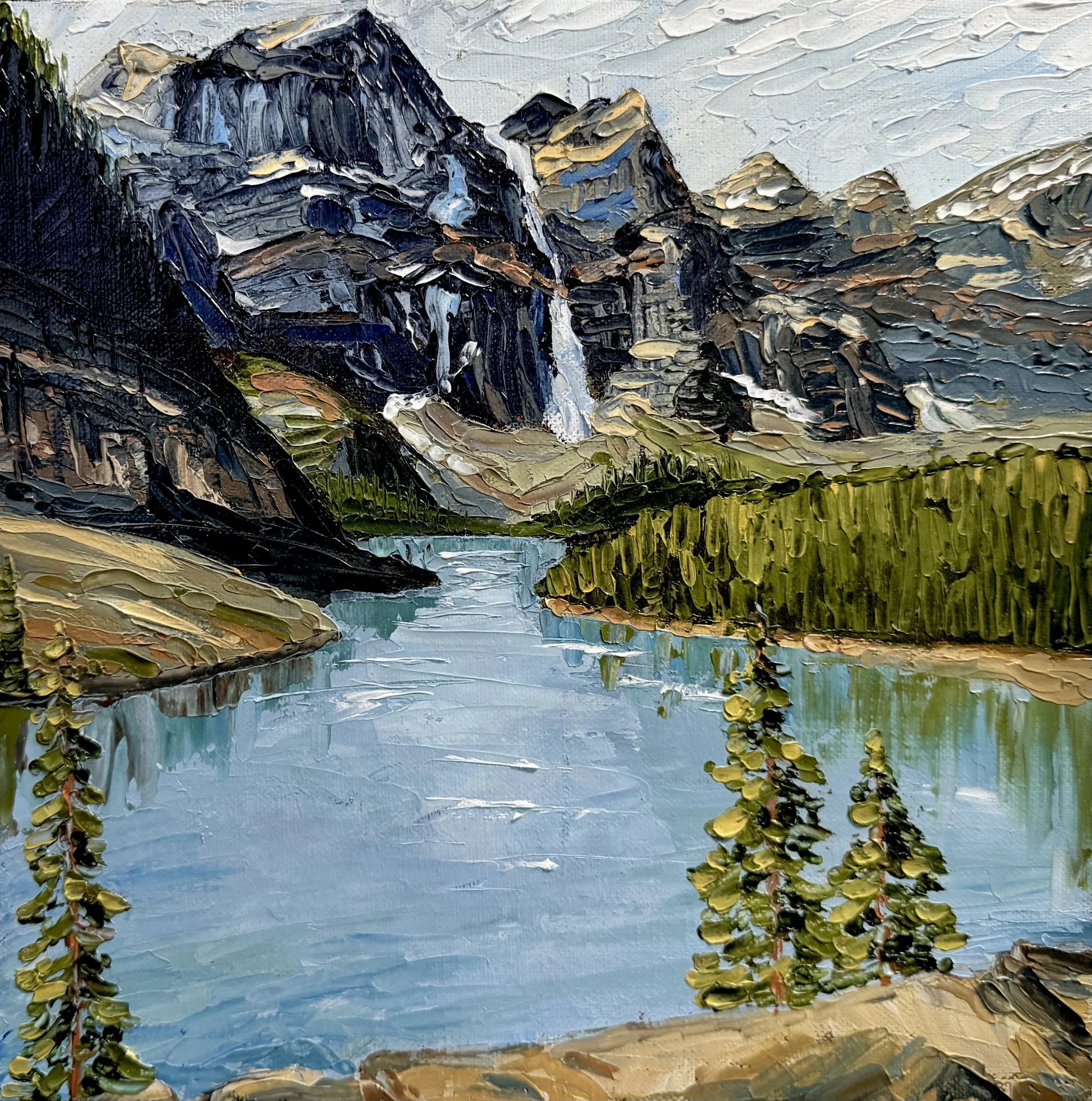 Moraine Lake,
10 x 10 in, oil on canvas