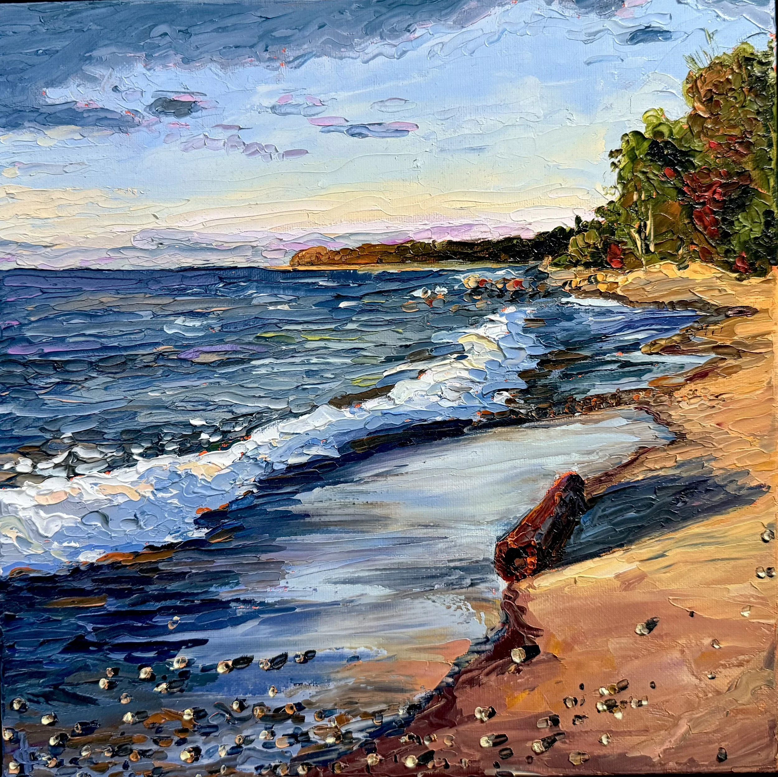 Southampton Shore,
12 x 12 in, oil on canvas