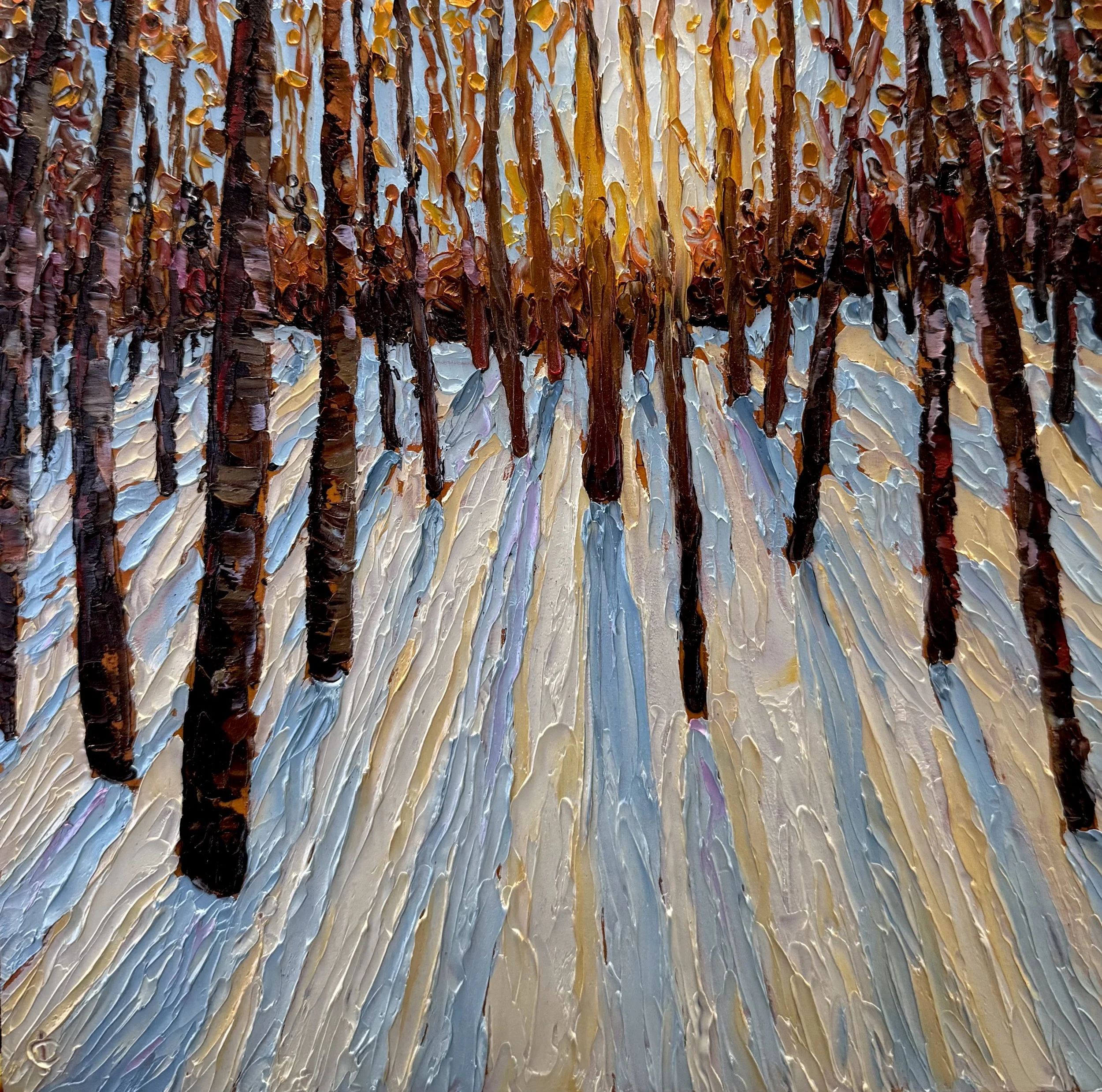 Winter Light,
10 x 10 in, oil on canvas