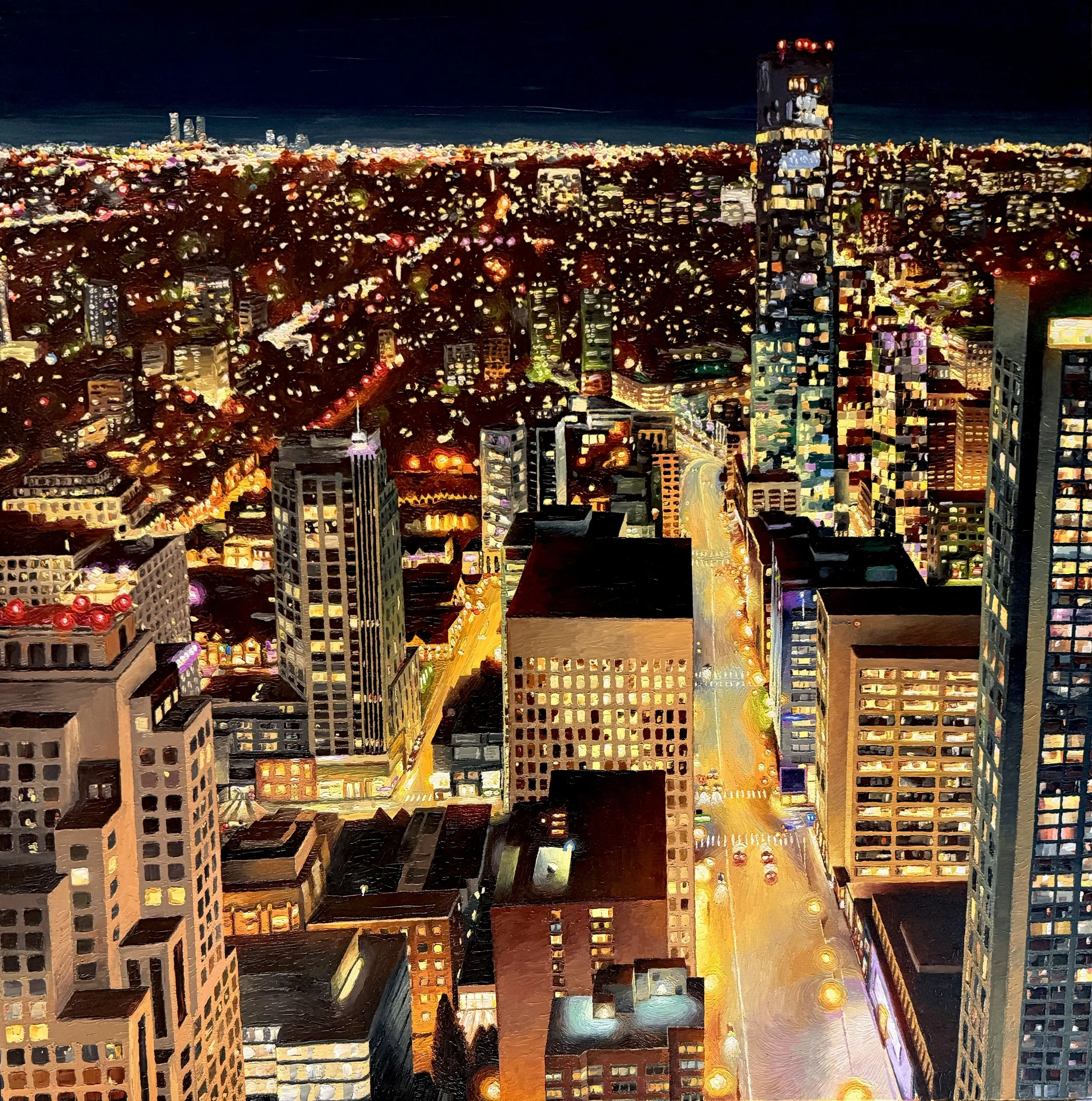 Bay Street I,
36 x 36 in, oil on canvas