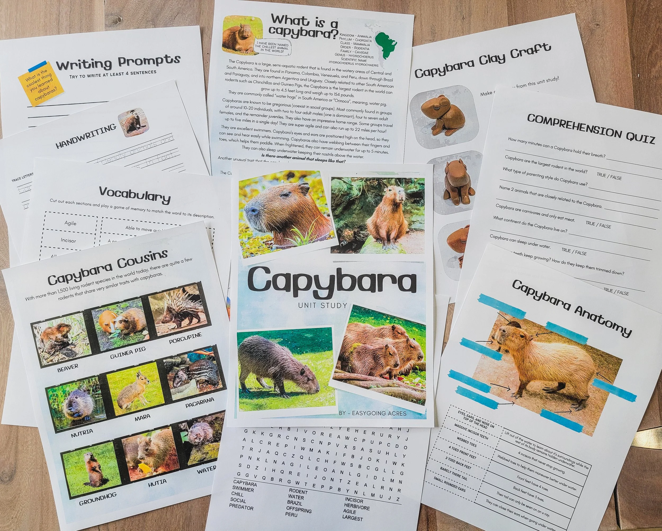 Capybara Unit Study