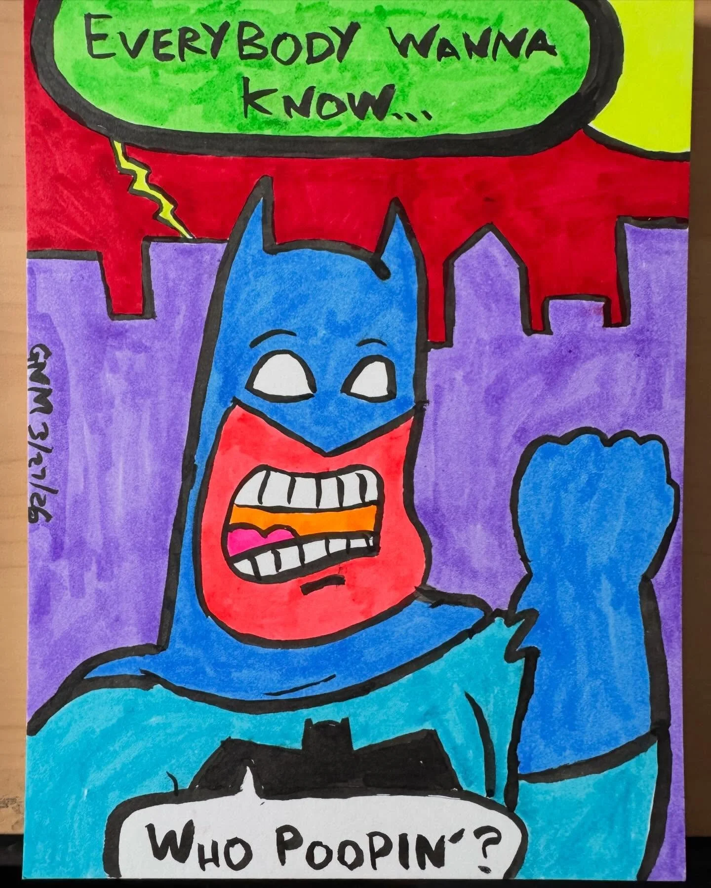 This one inspired me to bust out the neon inks for the first time in eons.