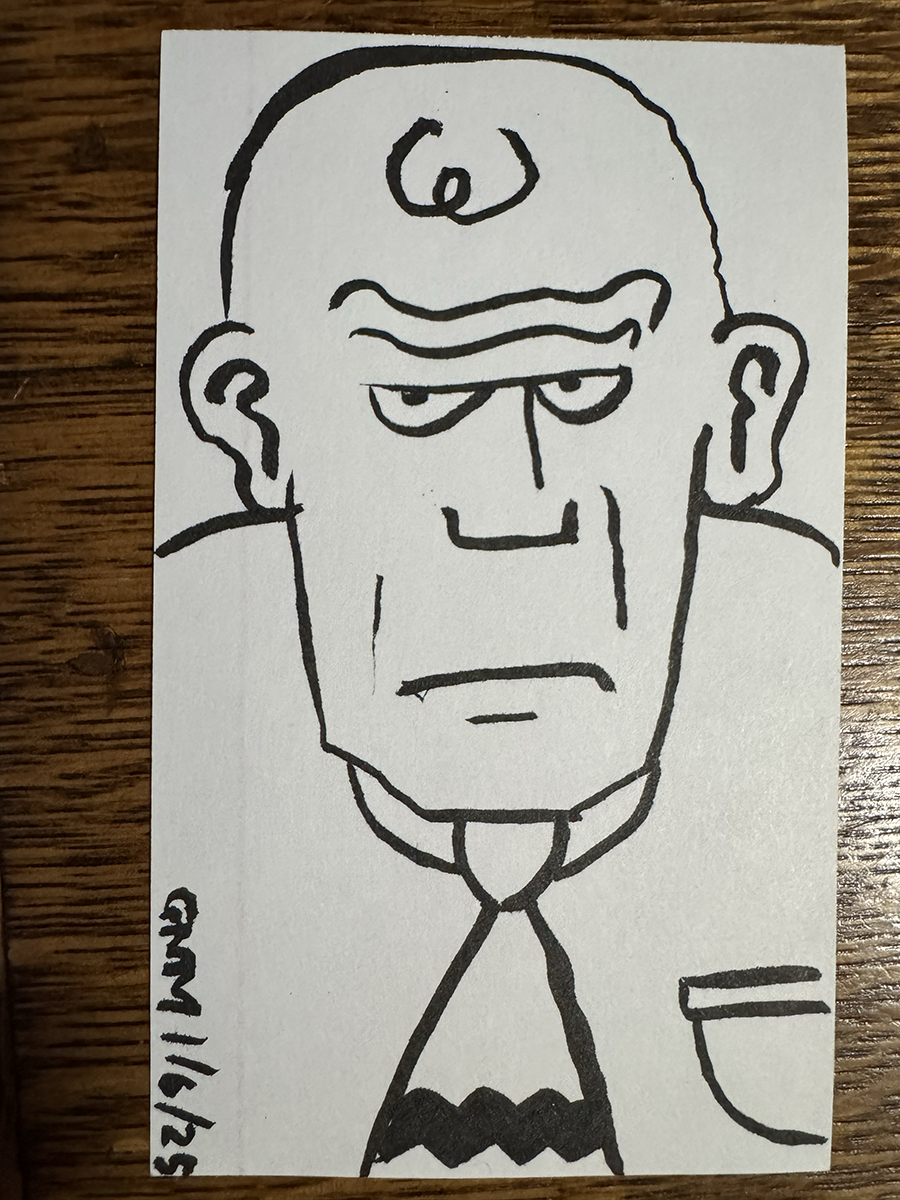 The first, in the latest crop of daily sketches.