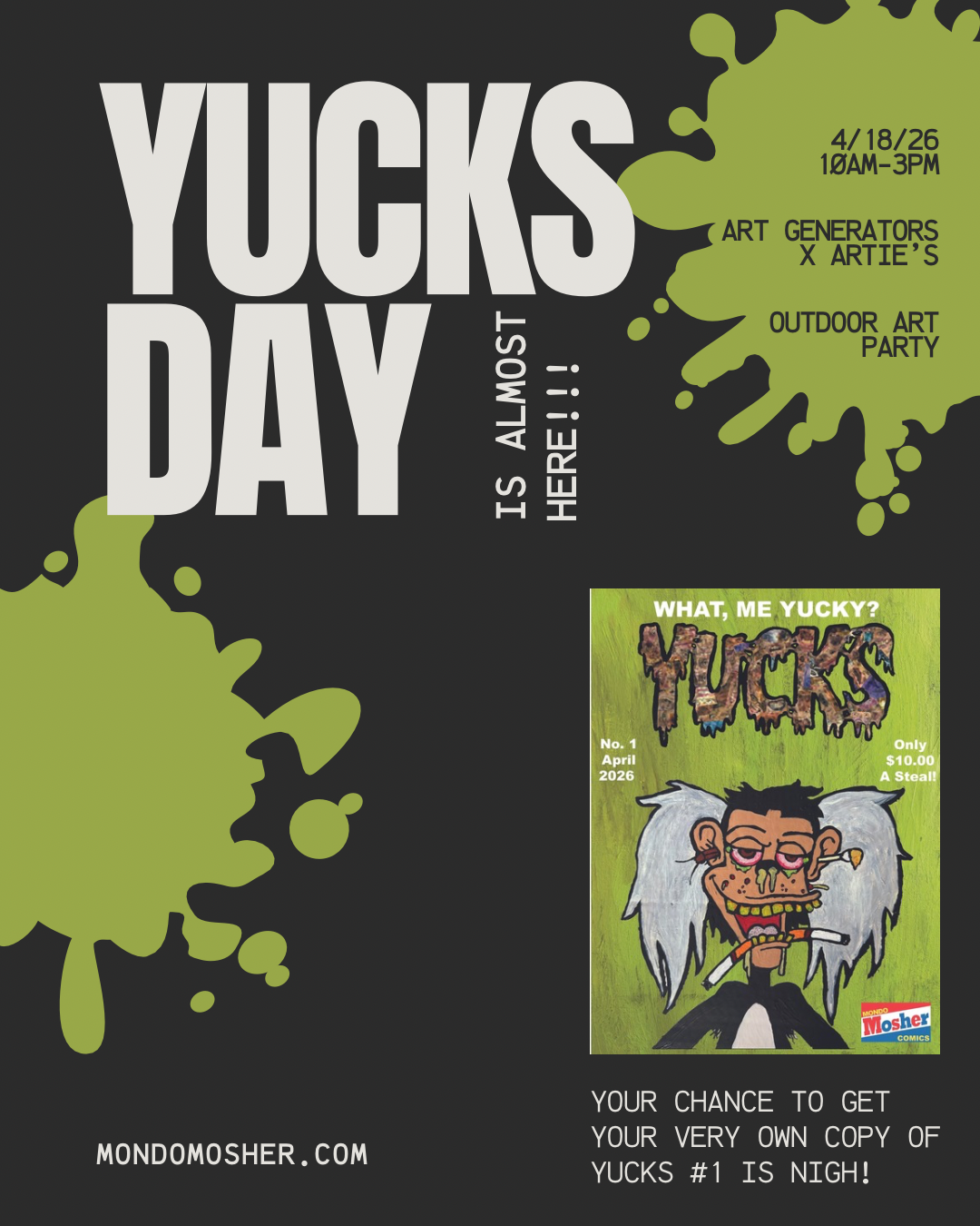 Get Your YUCKS Tomorrow 4/18/26