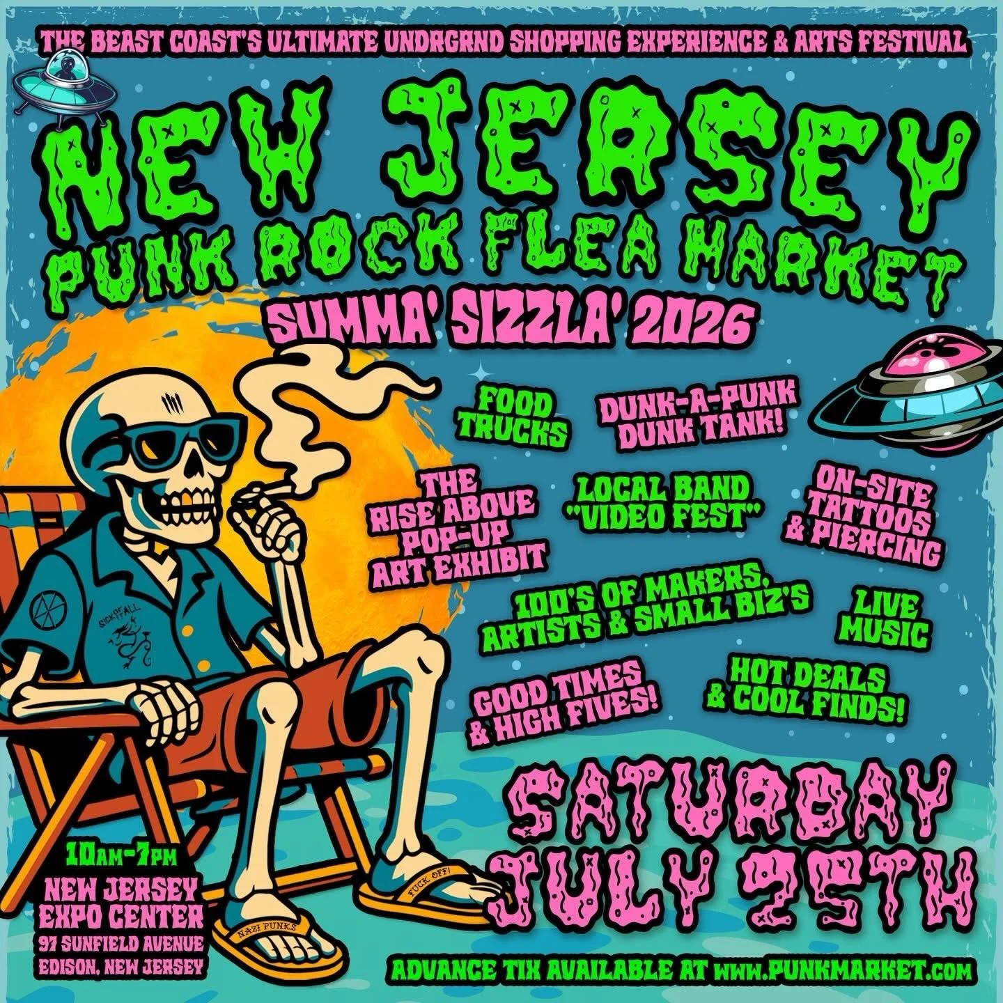 Another upcoming show where you can come and buy stuff like YUCKS from me! 

NJ PUNK ROCK FLEA!
NJ Expo Center
97 Sunfield Ave.
Edison, NJ
7/25/26

Be there!

@thepunkmarket