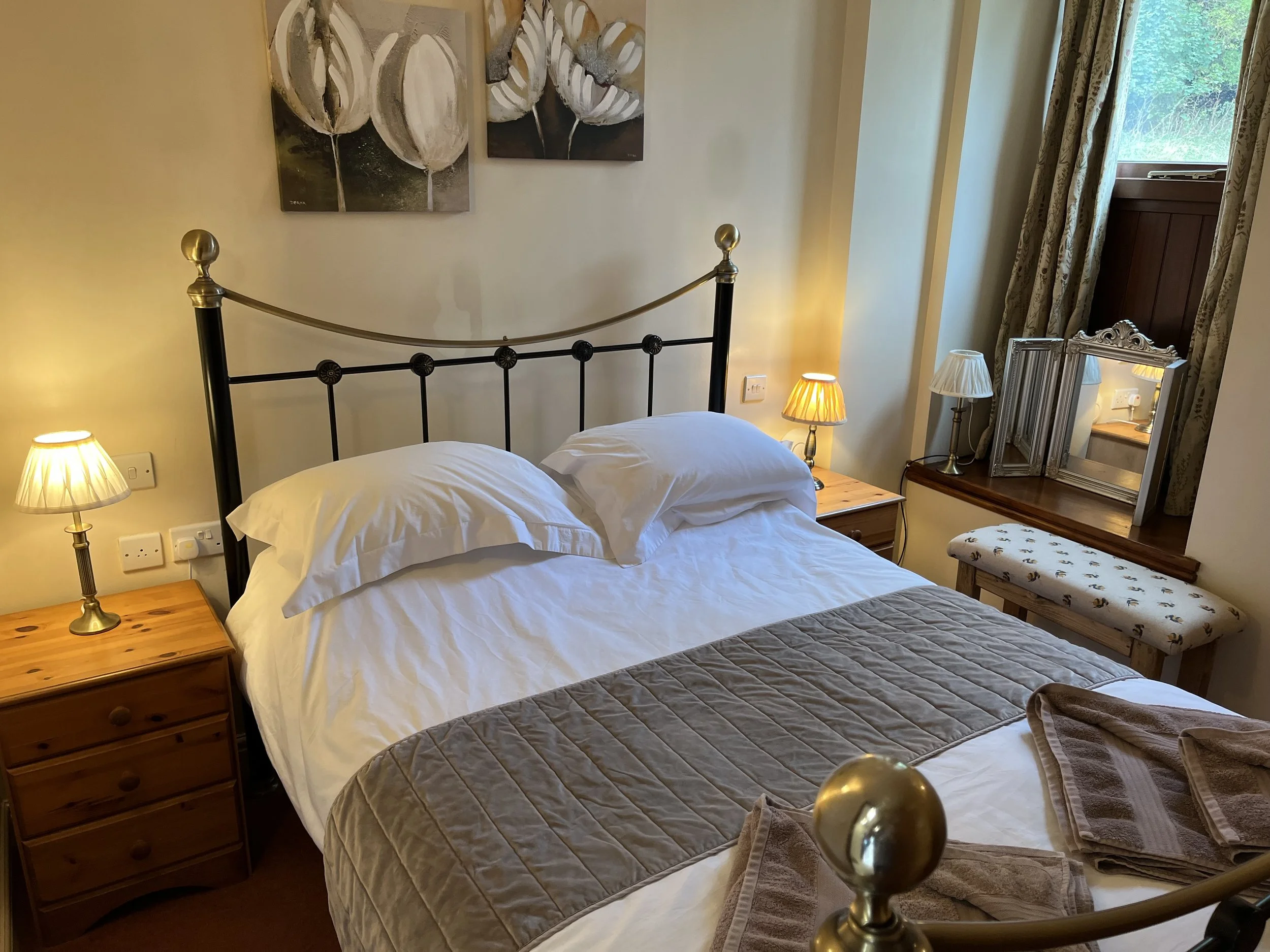 Double bedroom of holiday cottage in Little Longstone in the Peak District