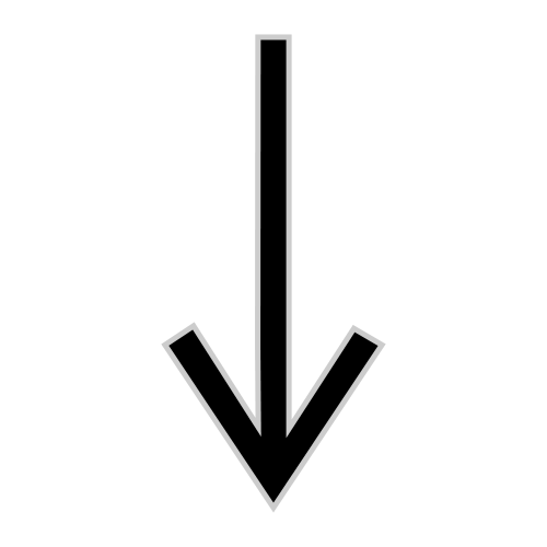 Black arrow pointing downward on a black background.