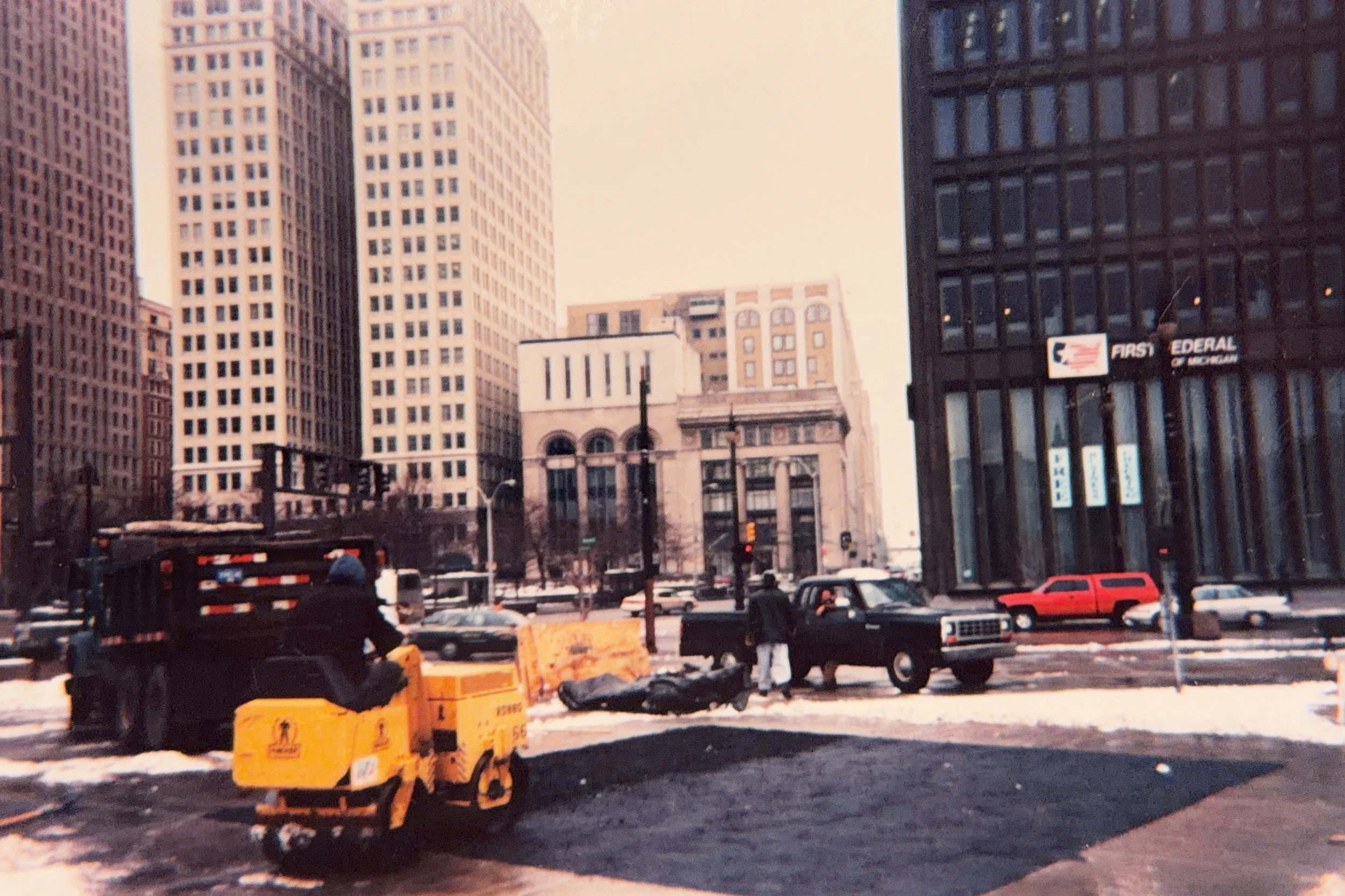 Downtown Detroit emergency work