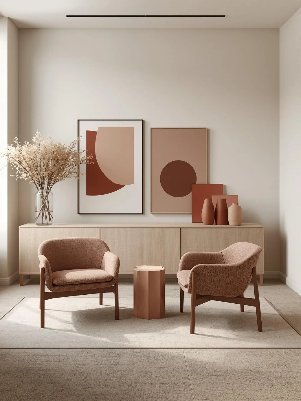 Modern psychiatric consultation office with neutral tones and clean design for psychiatrist website design