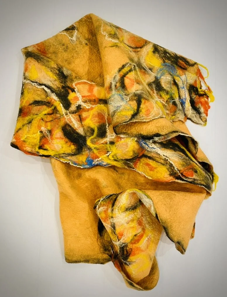 Wearable Clothing4_Sunrise(Wrap)_ life Size_ hand -felted merino wool, silk fiber.jpeg