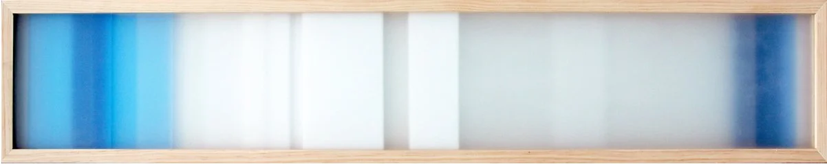 Untitled 9x48 acrylic glass in wood cradle