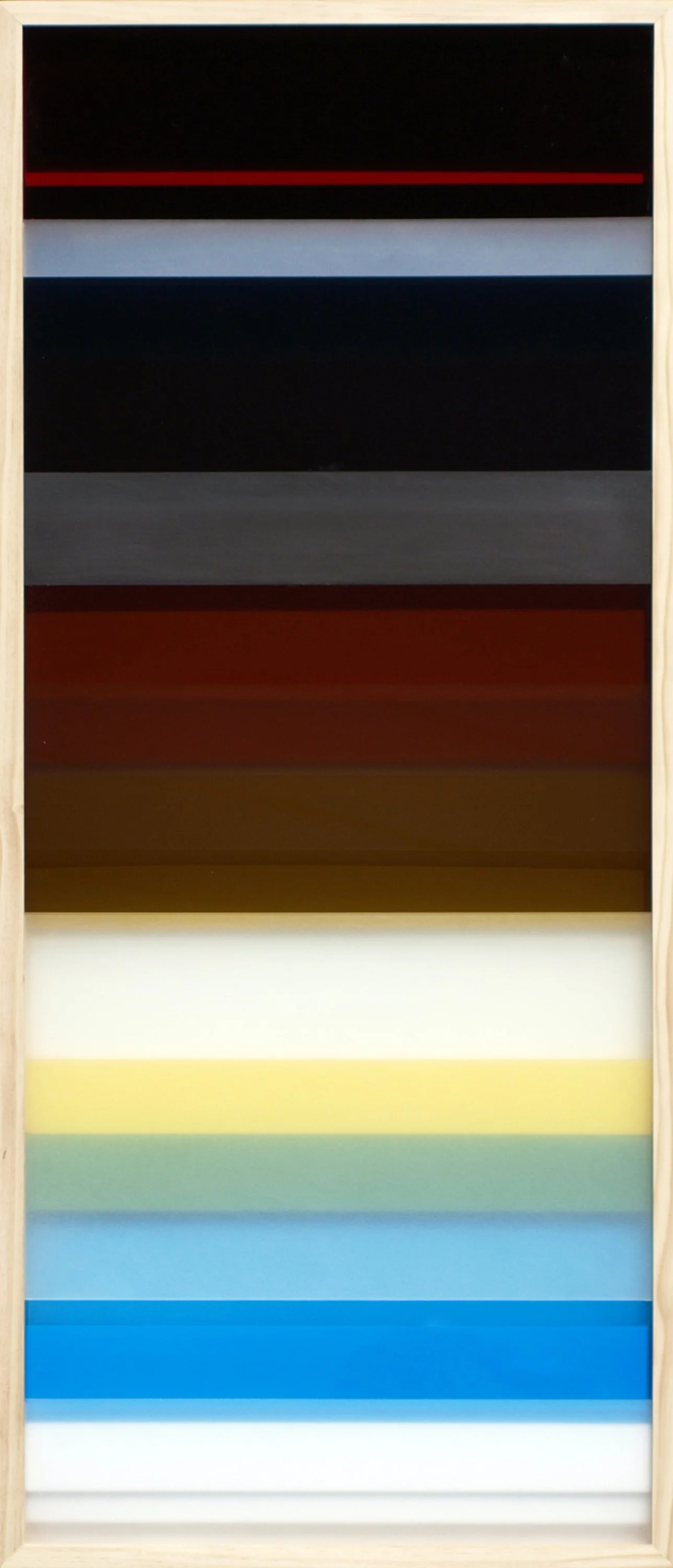 Untitled 48 x 20 acrylic glass in wood cradle Sold