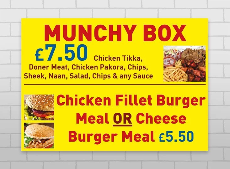 Poster printing for a Newry client promoting new products in a bright, vibrant, full-colour poster.