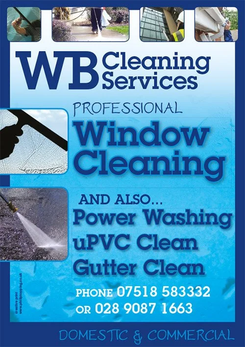 Graphics can be simple with a company name or logo and some information.