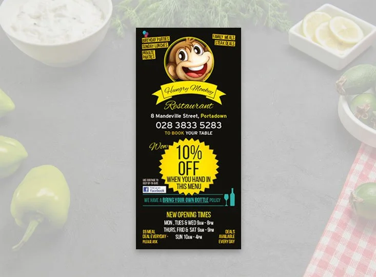 Front cover of DL menu.