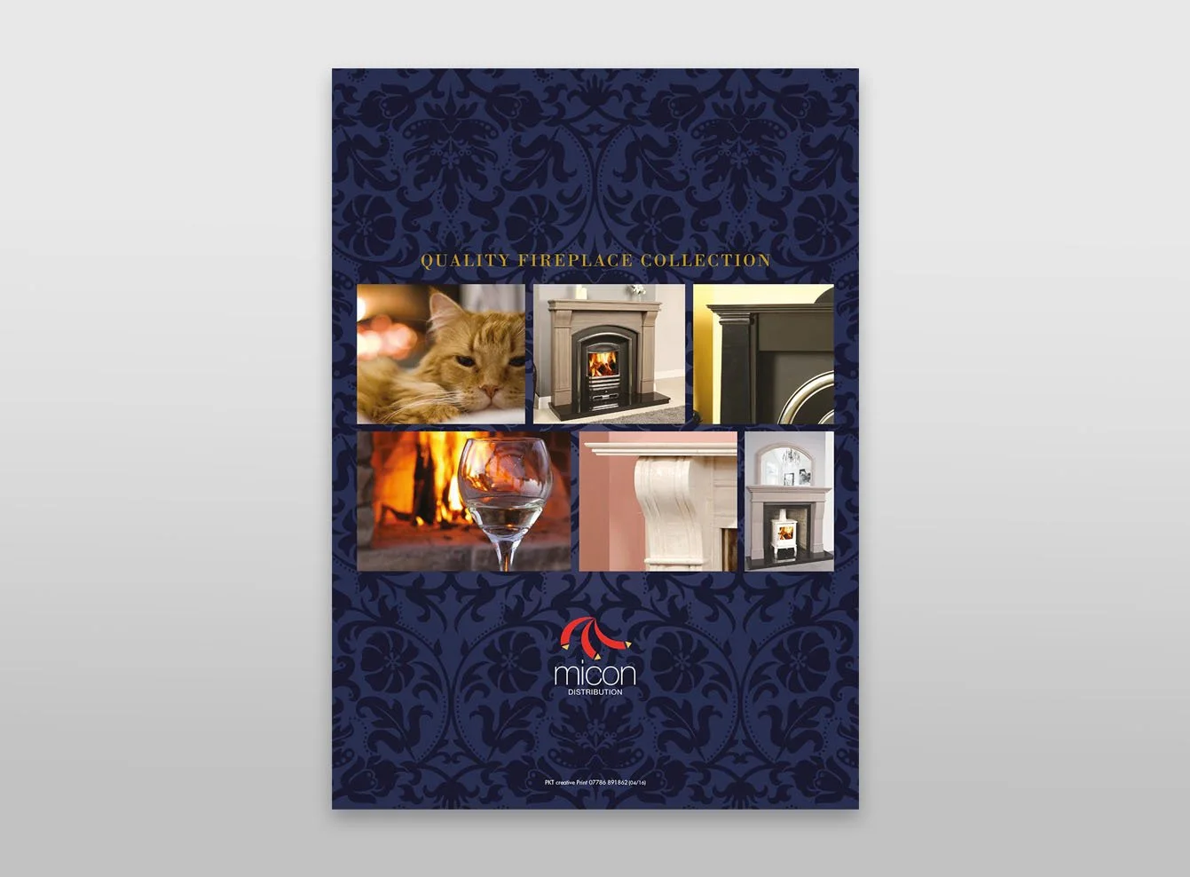 Back of A4 brochure printed with UV varnish.