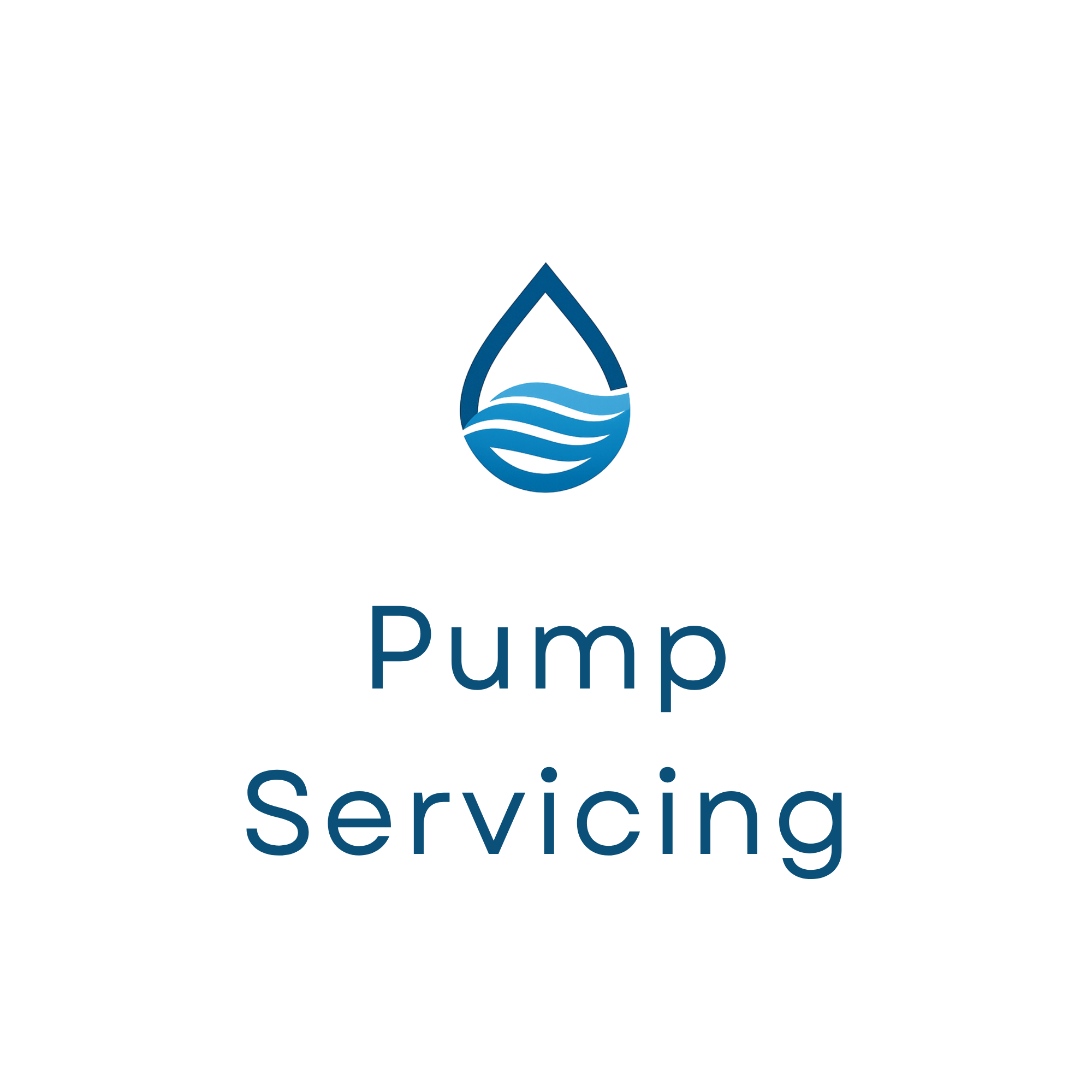 Logo for Pure Water Services featuring a blue water droplet symbol and brand name in blue text.