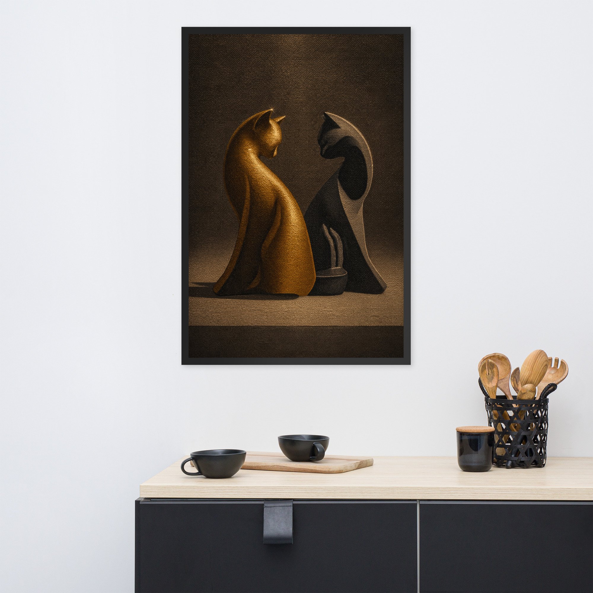 Two Cats Art Print