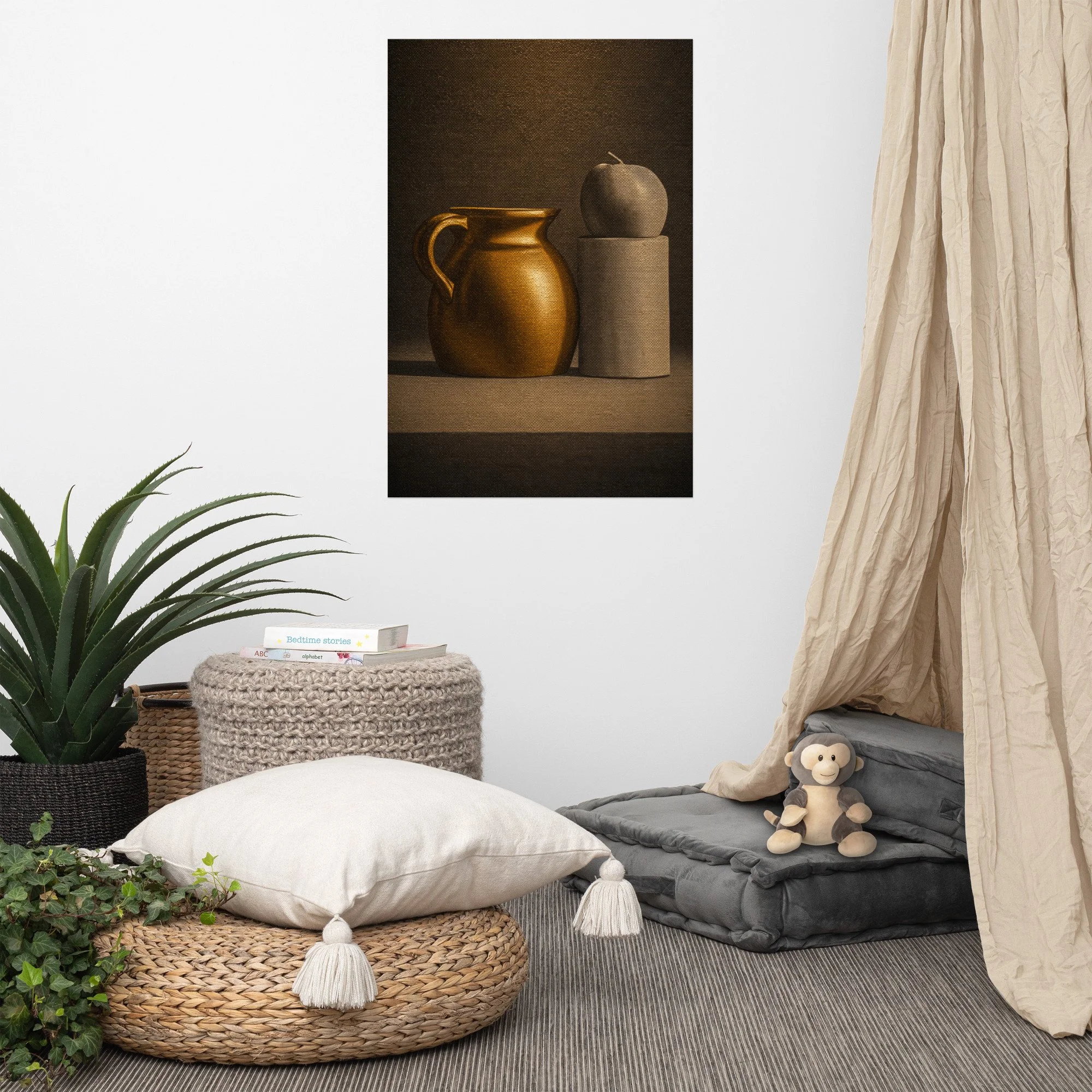 Jug and Apple Art Print