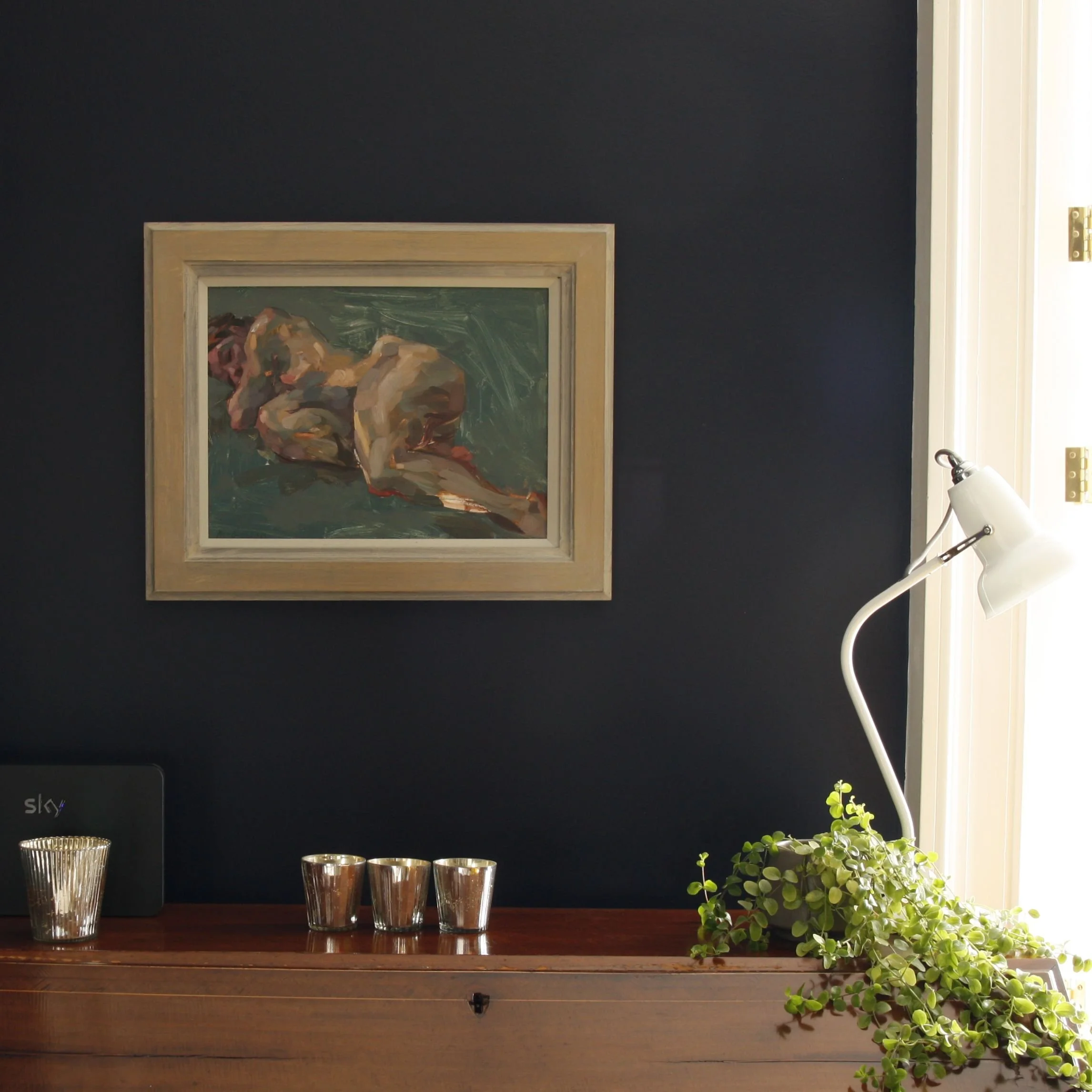 Original oil painting hanging, Edinburgh