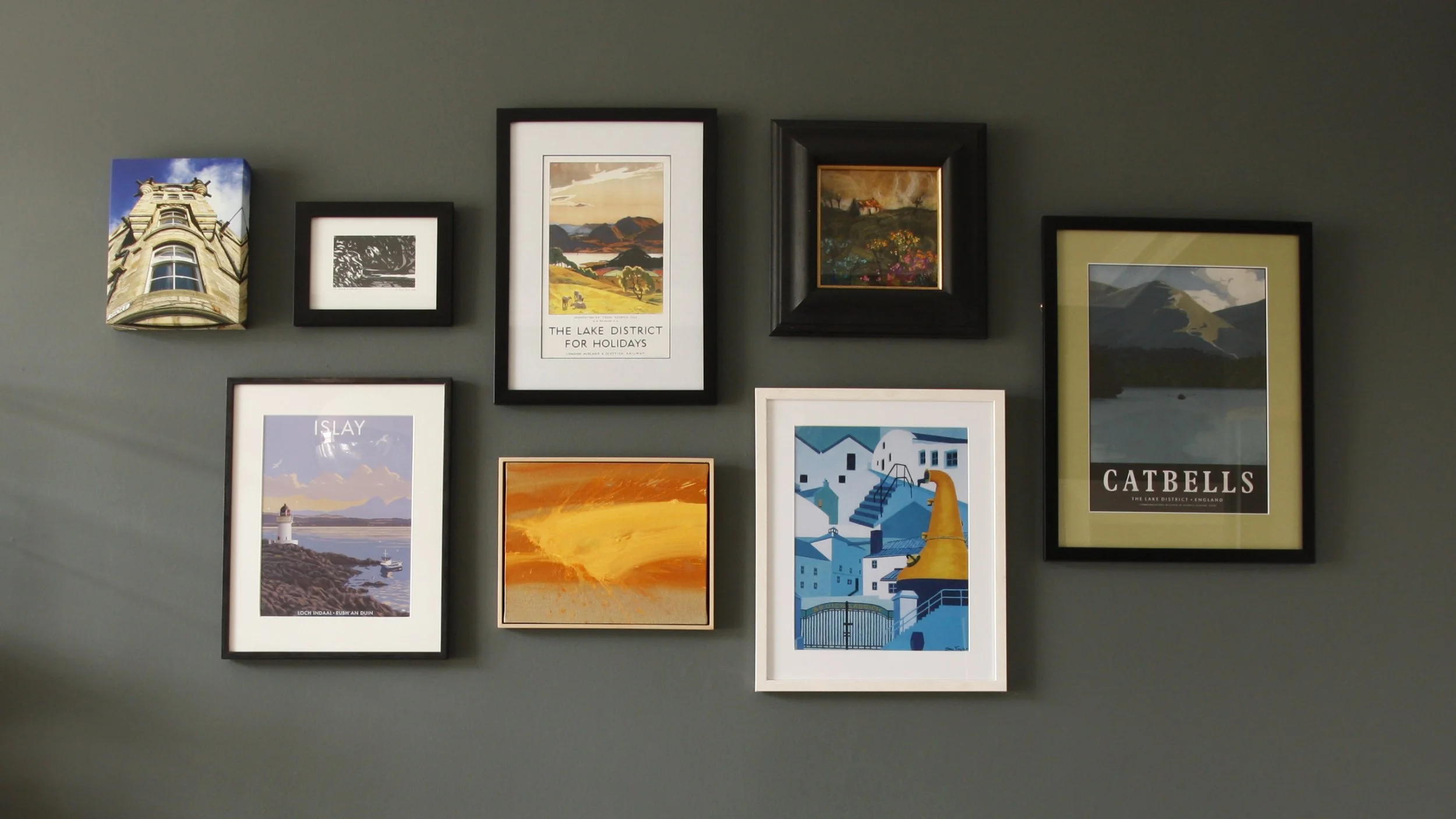Gallery wall picture hanging, Edinburgh