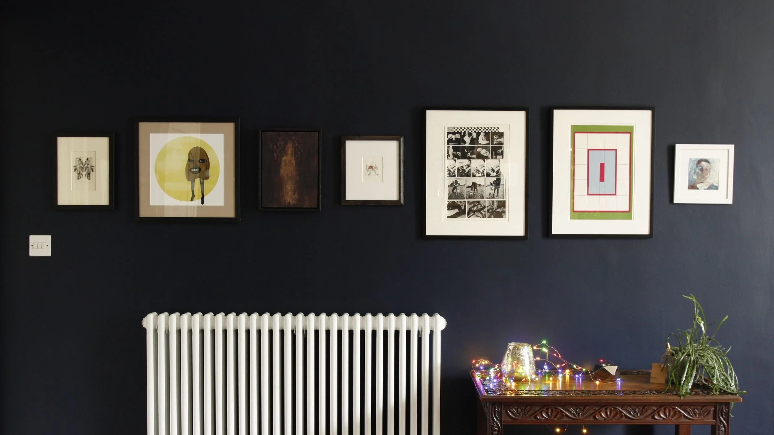 Gallery style picture hanging, Edinburgh New Town