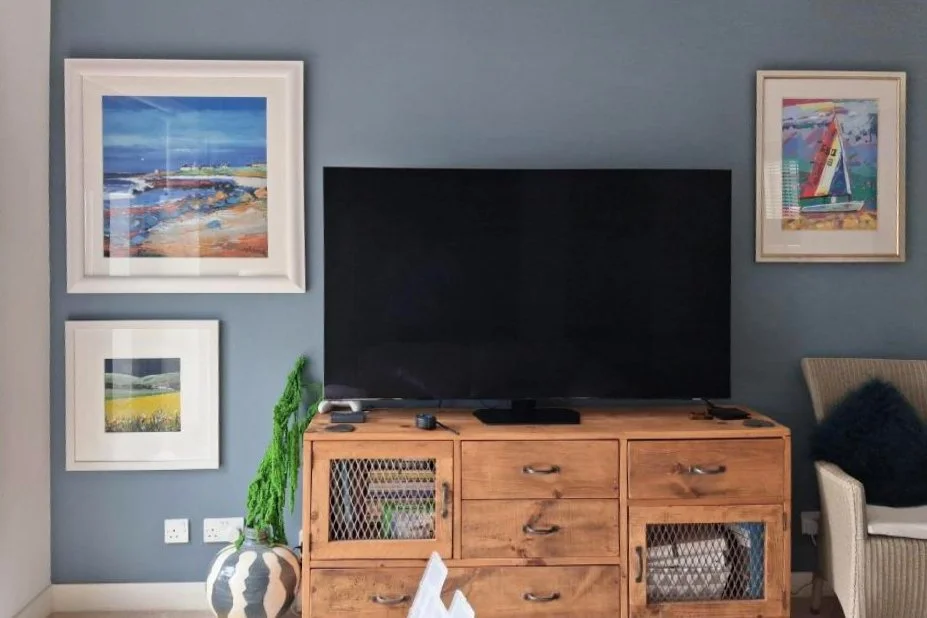 Trio of pictures hung in TV Room, Barnton, Edinburgh