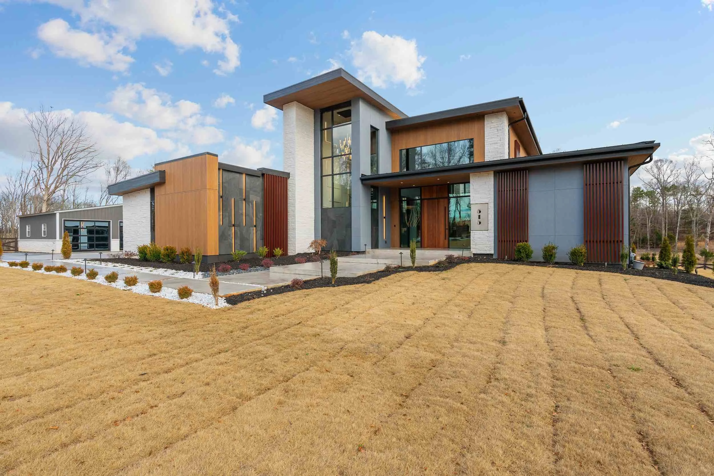 modern custom home build in greenville sc
