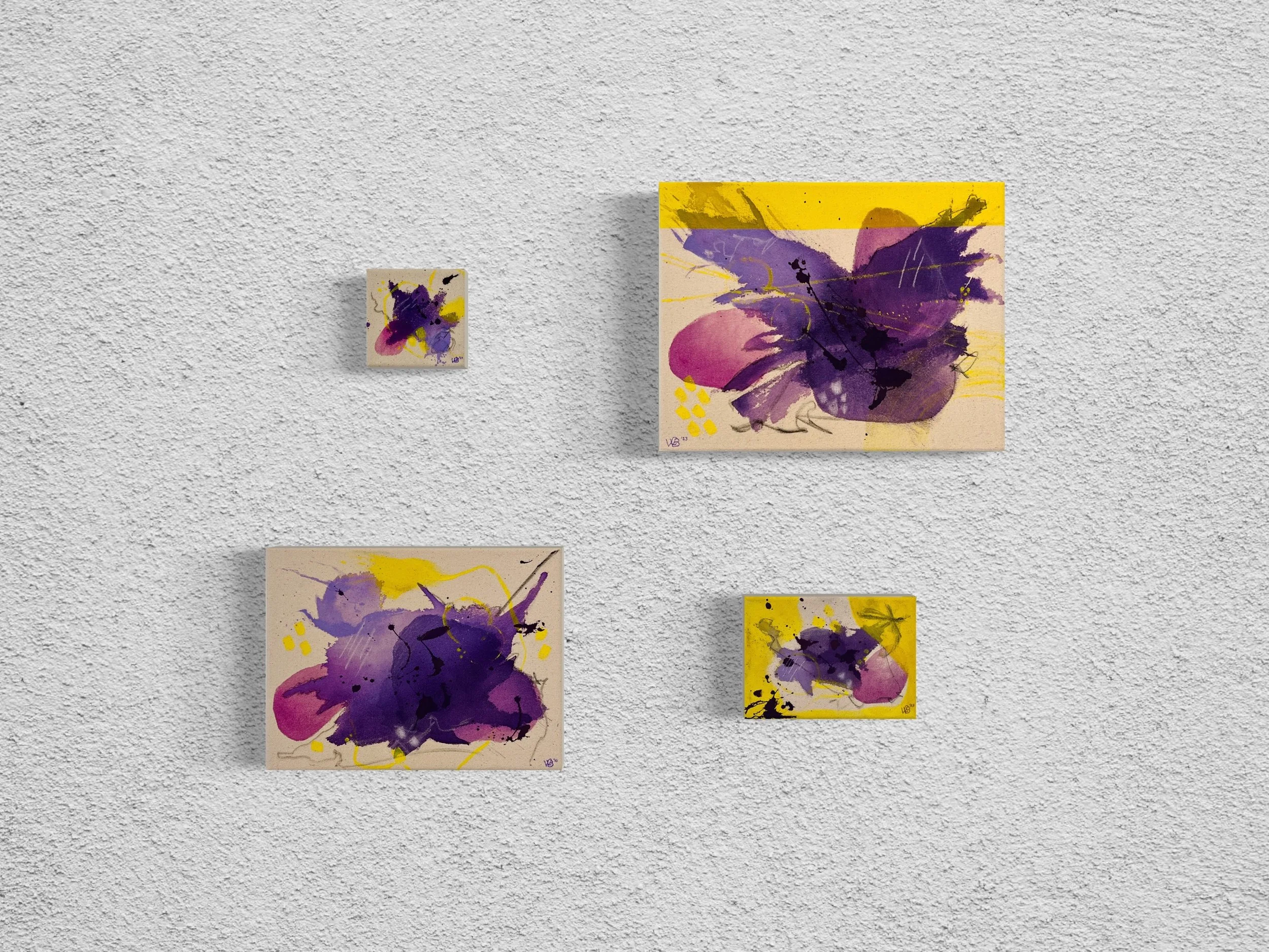  opposites distract V-VIII 
 2023 • ACRYLIC, ACRYLIC GOUACHE & CHARCOAL • HAND-STRETCHED RAW CANVAS 