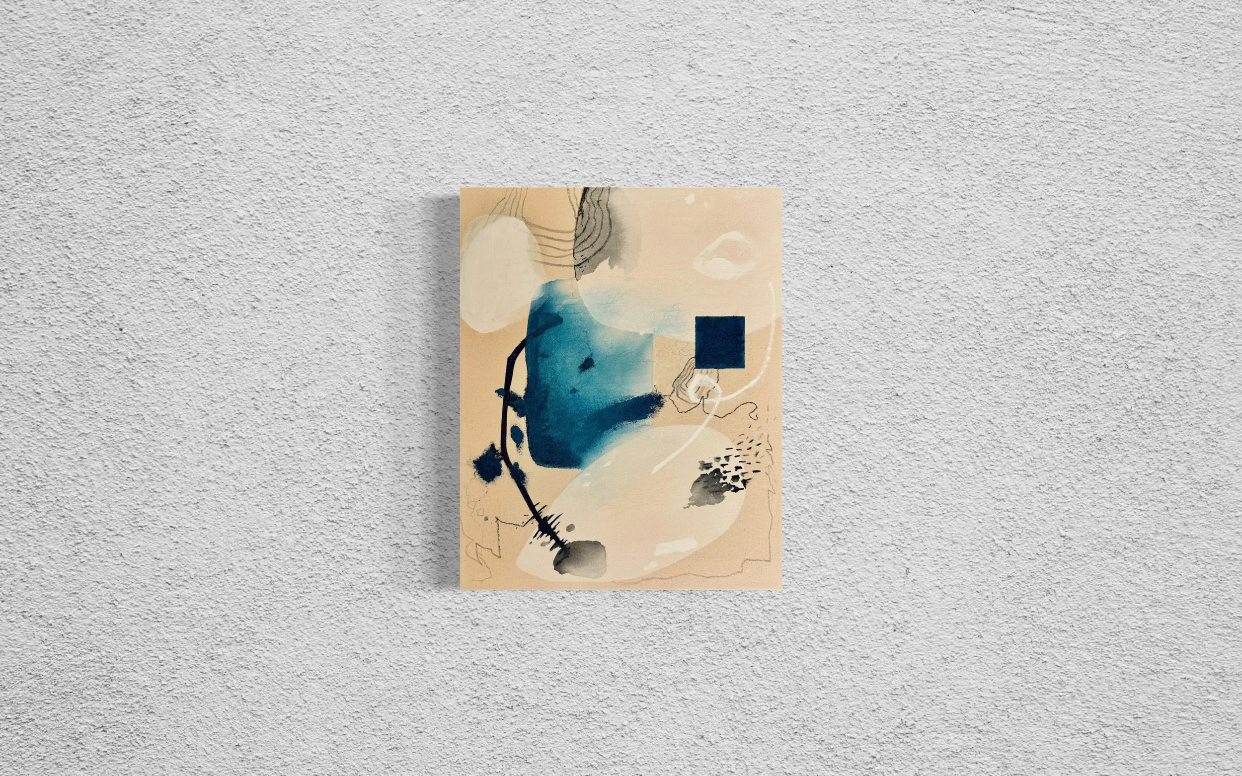  synapse 
 2024 • ACRYLIC, ACRYLIC GOUACHE, SAND & CHARCOAL • 16x20" HAND-STRETCHED RAW CANVAS 