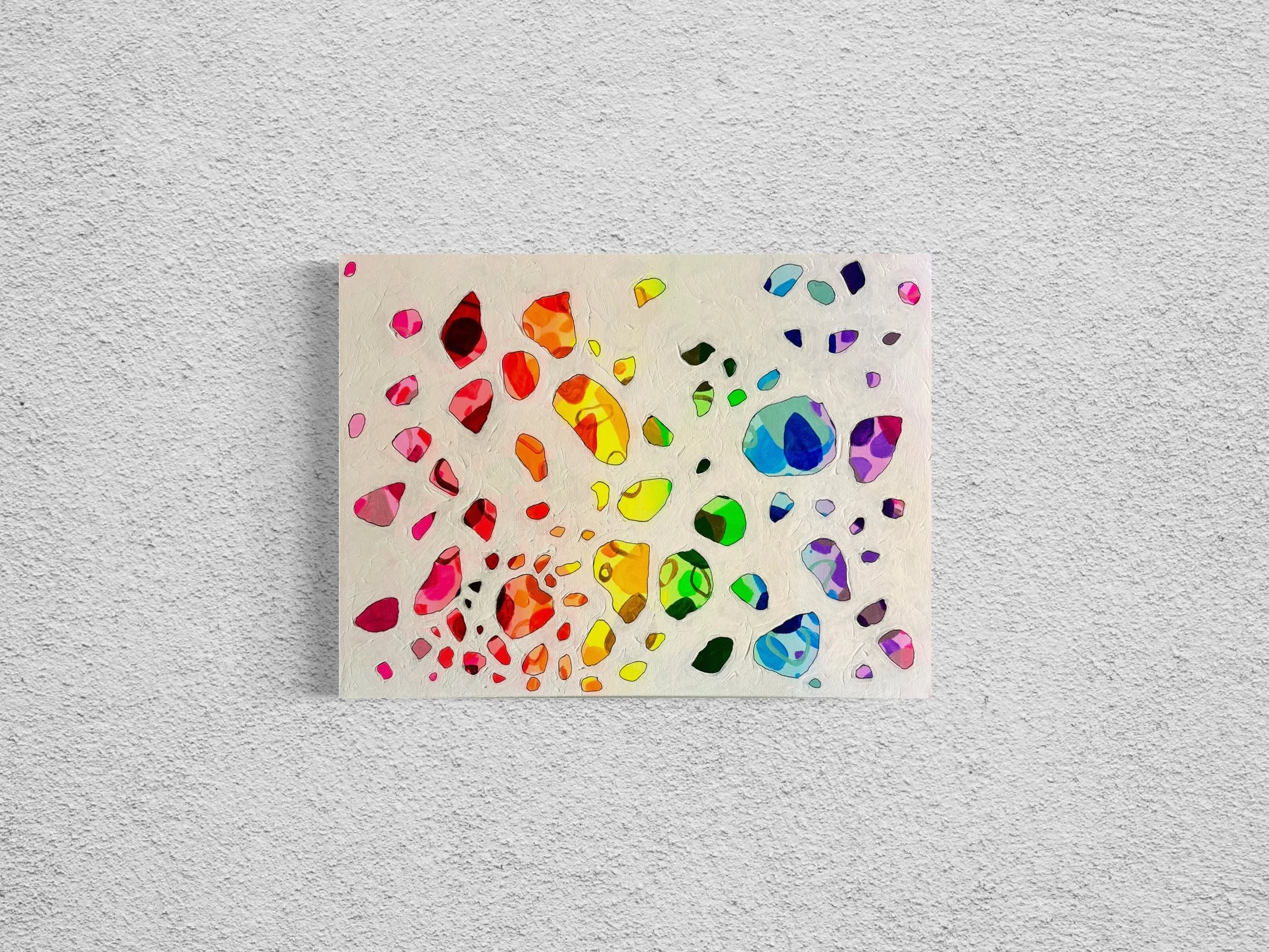  kaleidoscope 
 2024 • ACRYLIC & PLASTER • 18x24" CANVAS •  ALEPH COLLECTION  