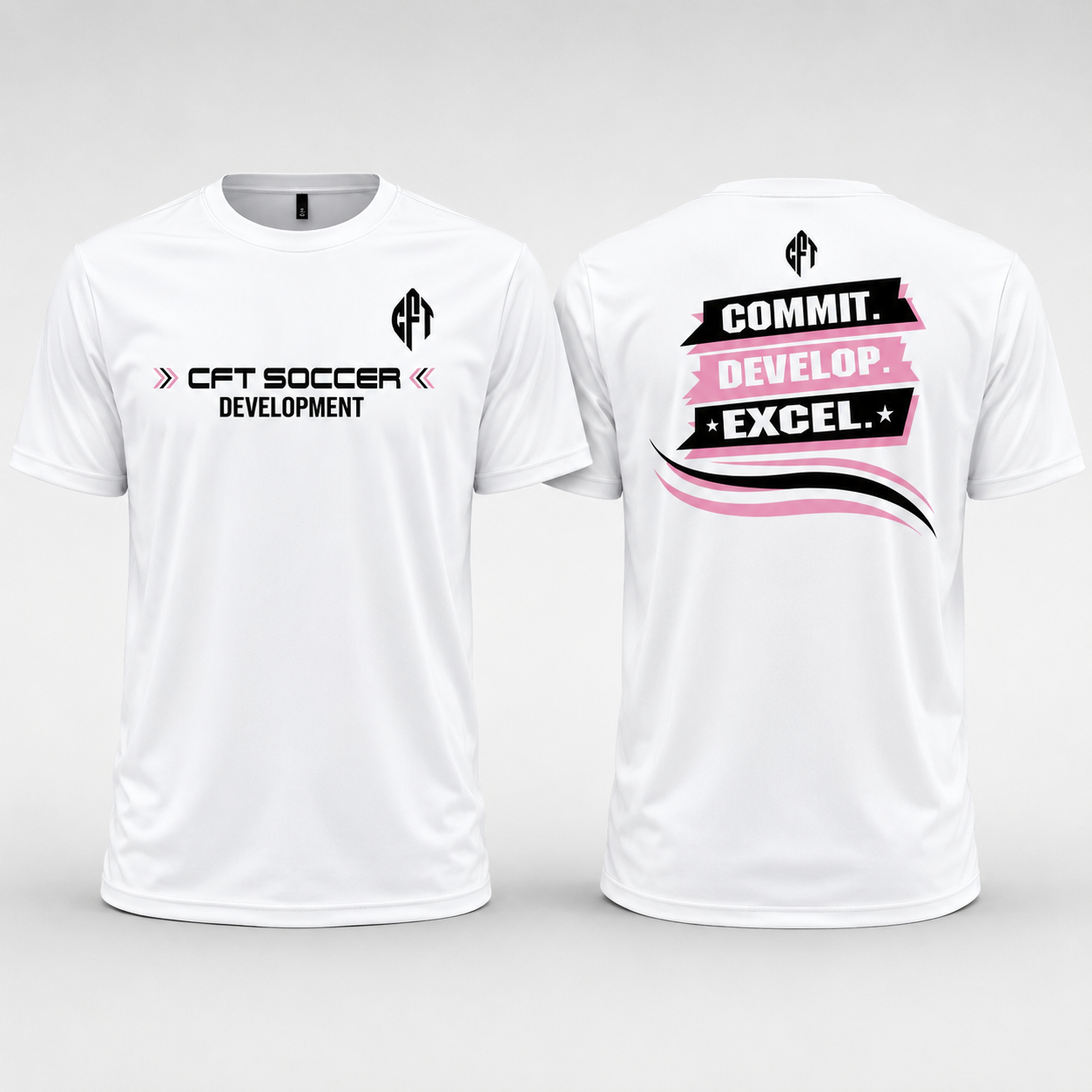 CFT Soccer Development Tee Black/White/Pink