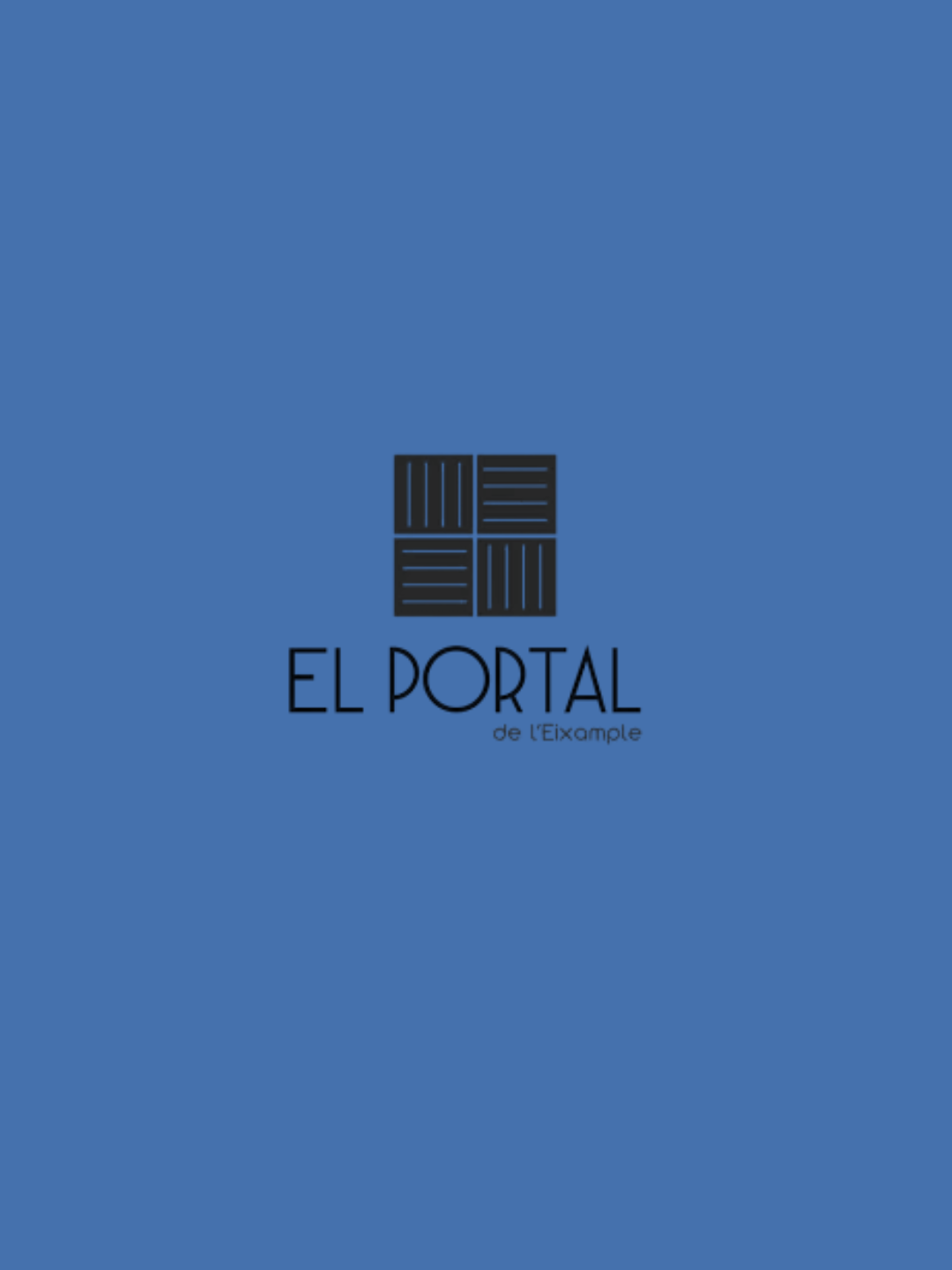 Blue cover with black logo and text reading 'EL PORTAL de L'Eixample'