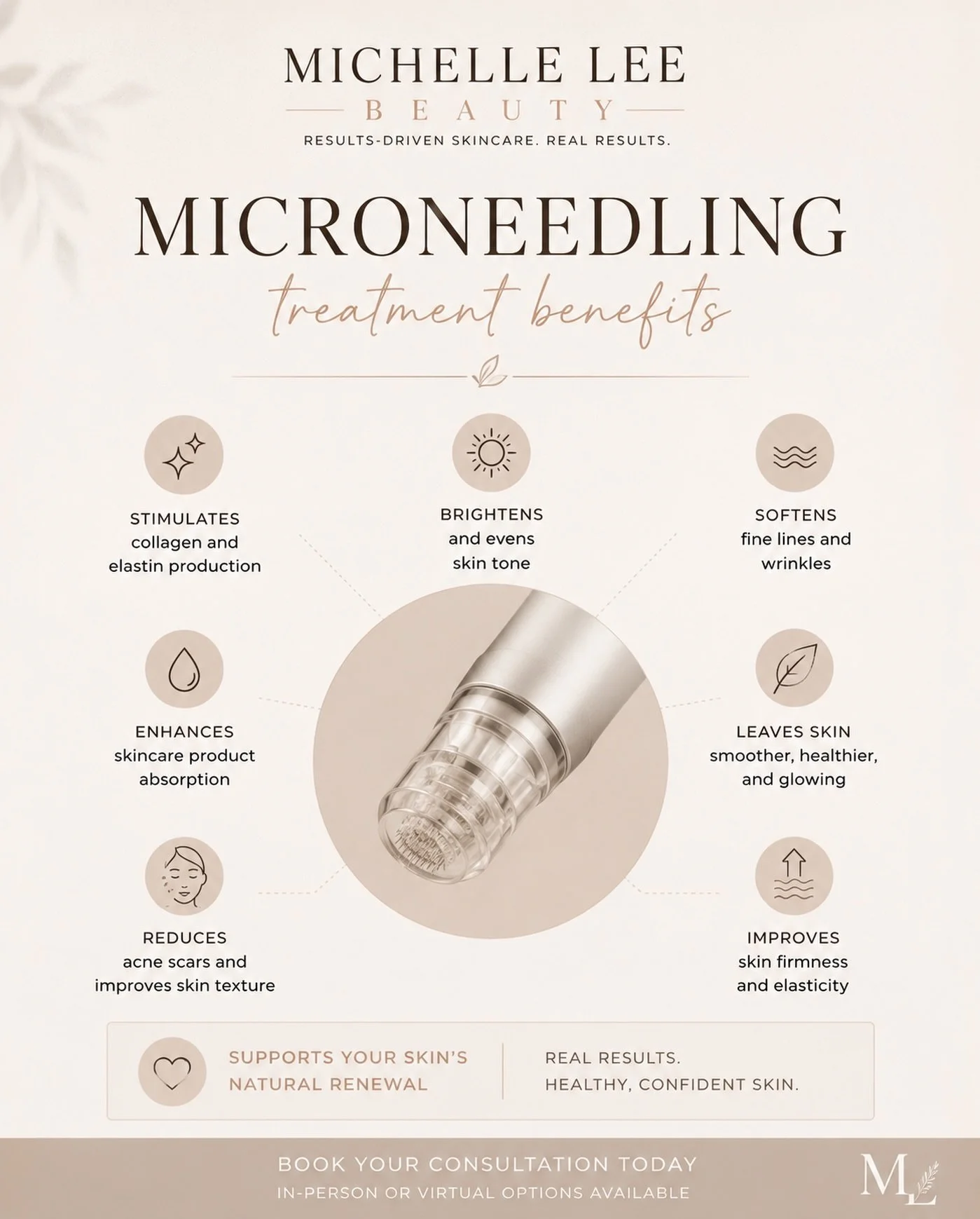 Your skin already knows how to heal itself. Microneedling just gives it the signal to start.

When estrogen starts to decline, so does collagen. And microneedling is one of the most clinically effective ways to tell your skin to start producing it ag