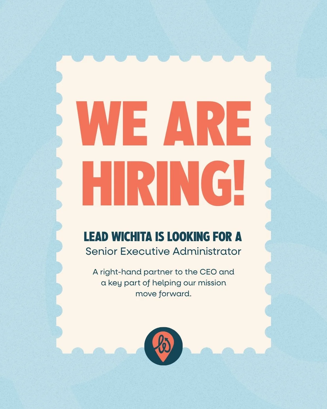📣 We&rsquo;re hiring!

Lead Wichita is looking for a Senior Executive Administrator to be the right-hand partner to our CEO.

We&rsquo;re looking for someone who is:
✨ Organized
✨ Resourceful
✨ Proactive
✨ Energized by meaningful, mission-driven wor