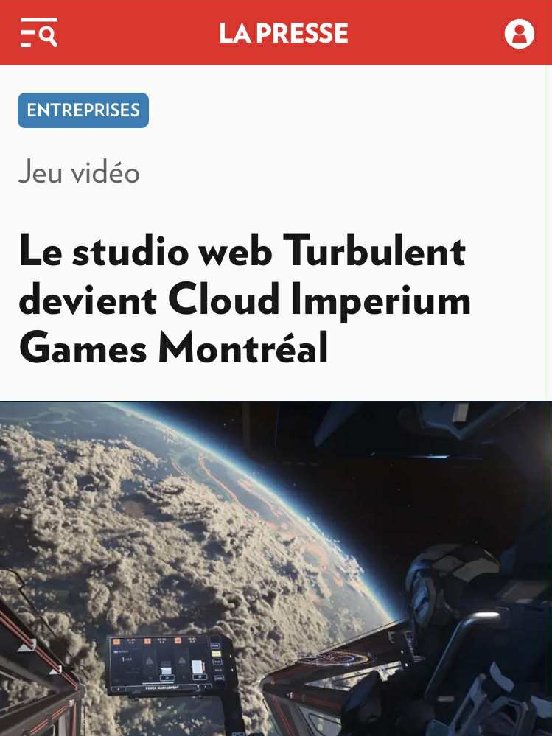 Couverture média de La Presse pour le studio jeu et web Turbulent