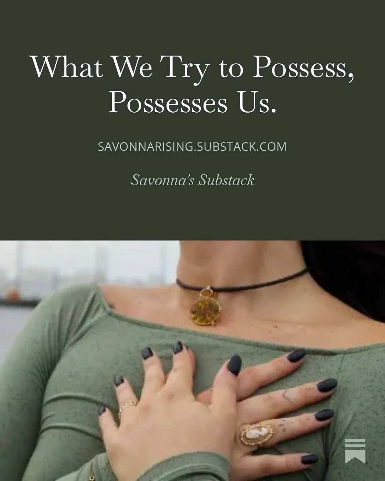 Substack Saturday!✨
What we try to possess, eventually possesses us.

So I let go.
In gratitude.
In reverence.
In love.

Growth isn&rsquo;t becoming someone new, it&rsquo;s loving who you were enough to release her.

Link in my bio!💐