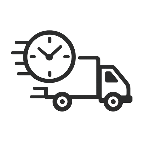 Time-sensitive delivery logistics with freight trucks transporting urgent shipments quickly to meet strict deadlines and ensure on-time delivery