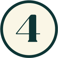 Number four inside a circle clock face