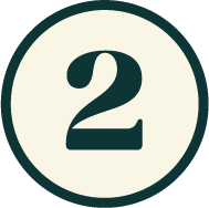 Number two inside a circular badge