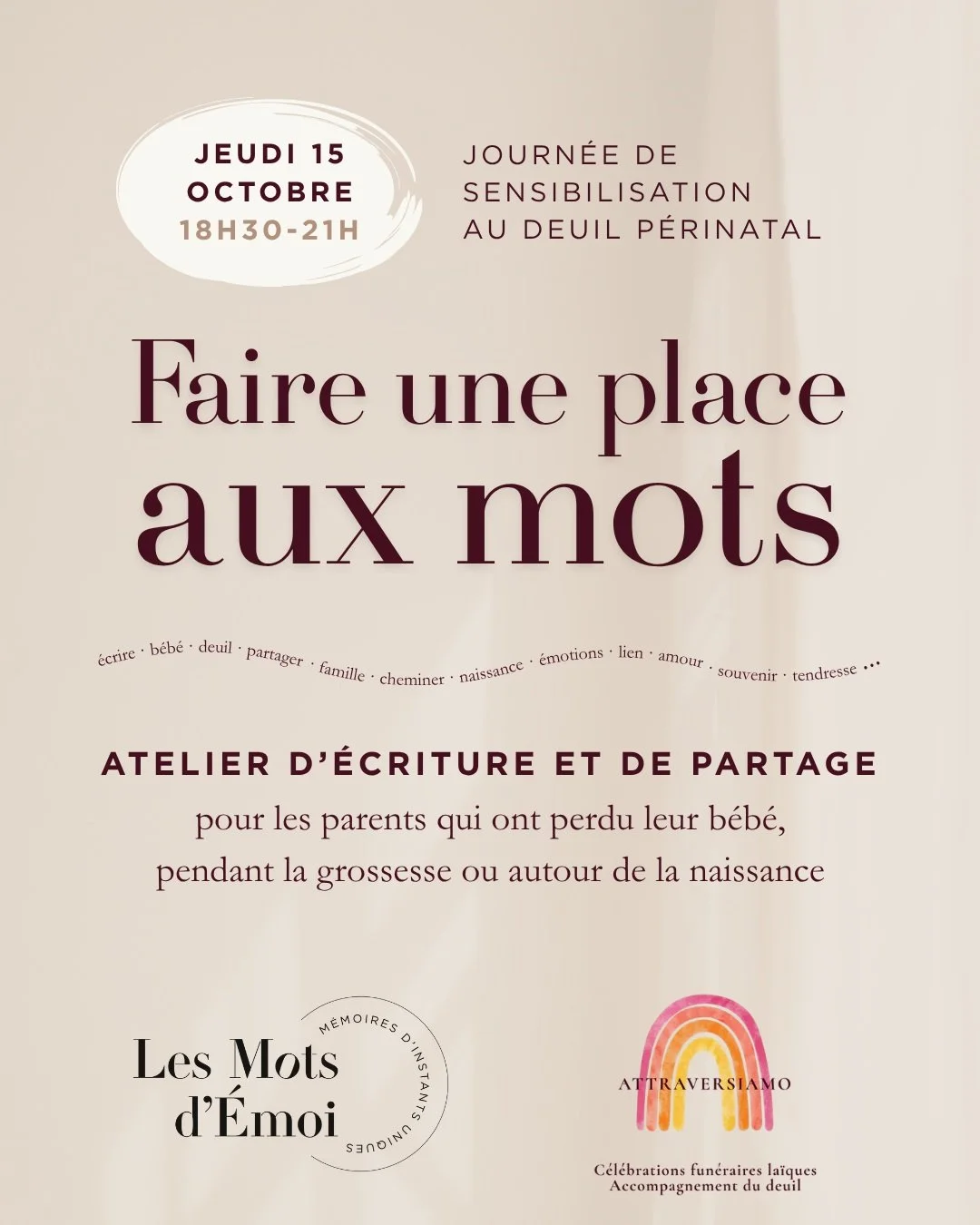Perdre son b&eacute;b&eacute; pendant la grossesse ou autour de la naissance entra&icirc;ne un v&eacute;ritable s&eacute;isme int&eacute;rieur. Un sentiment de solitude, une souffrance parfois tue, la sensation d&rsquo;&ecirc;tre incompris, accompagn