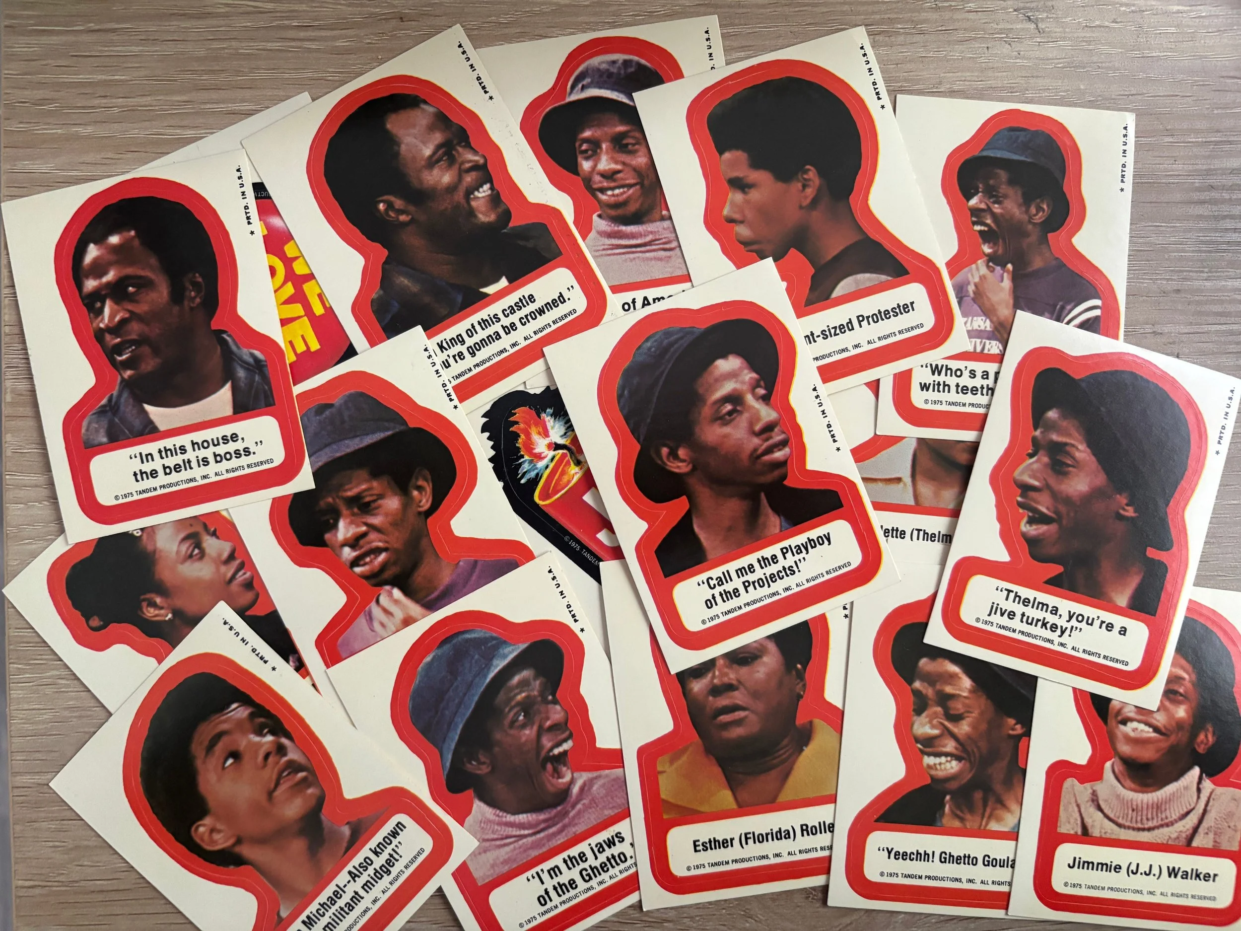 1975 Good Times Trading Cards complete set - 21 Stickers 