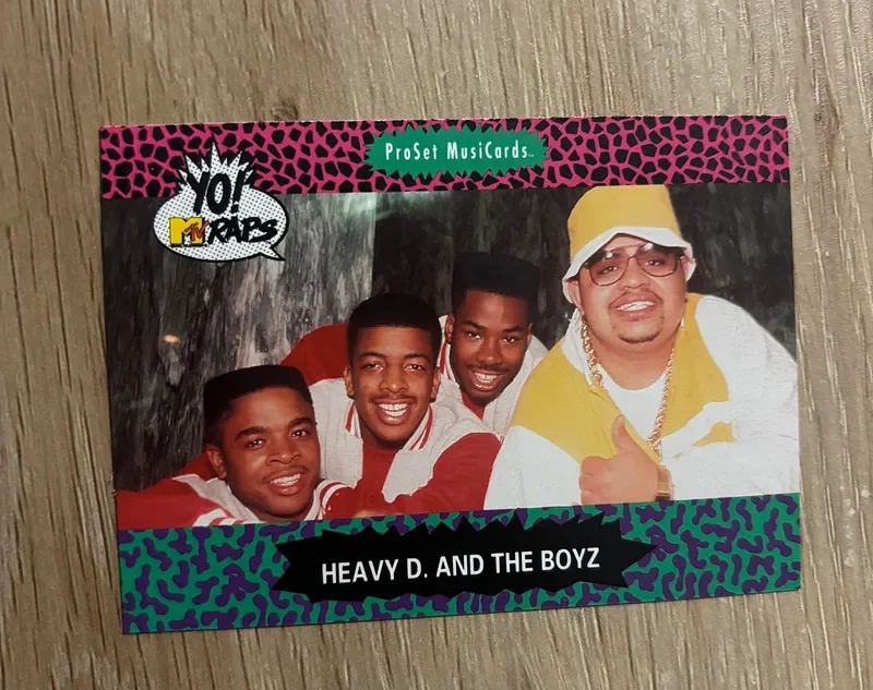 1991 Yo! MTV Raps 5-Card ProSet MusiCards- Heavy D. and the Boyz- 5 of 5