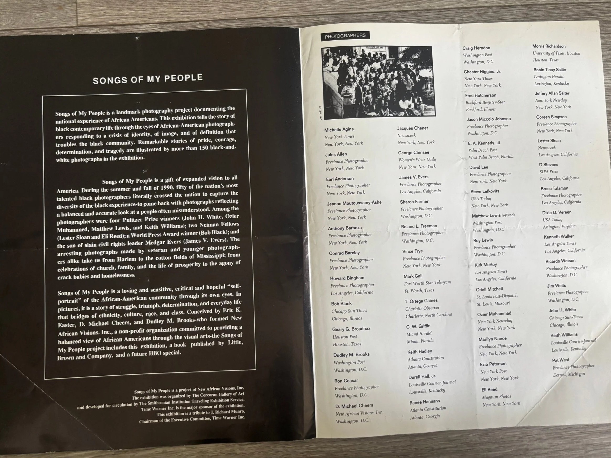 Original 90s exhibition program from The Afro-American Historical & Culture Museum, Philadelphia, PA