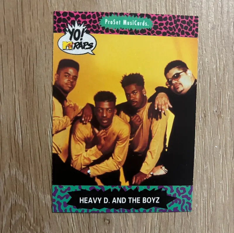 1991 Yo! MTV Raps 5-Card ProSet MusiCards- Heavy D. and the Boyz- 4 of 5