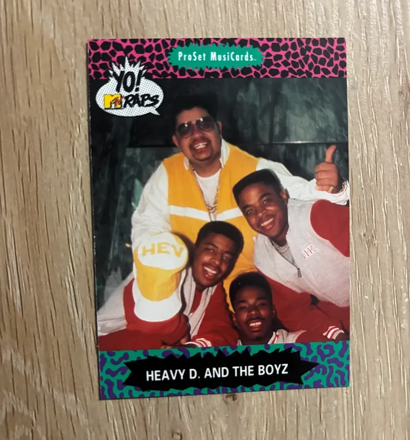 1991 Yo! MTV Raps 5-Card ProSet MusiCards- Heavy D. and the Boyz- 2 of 5
