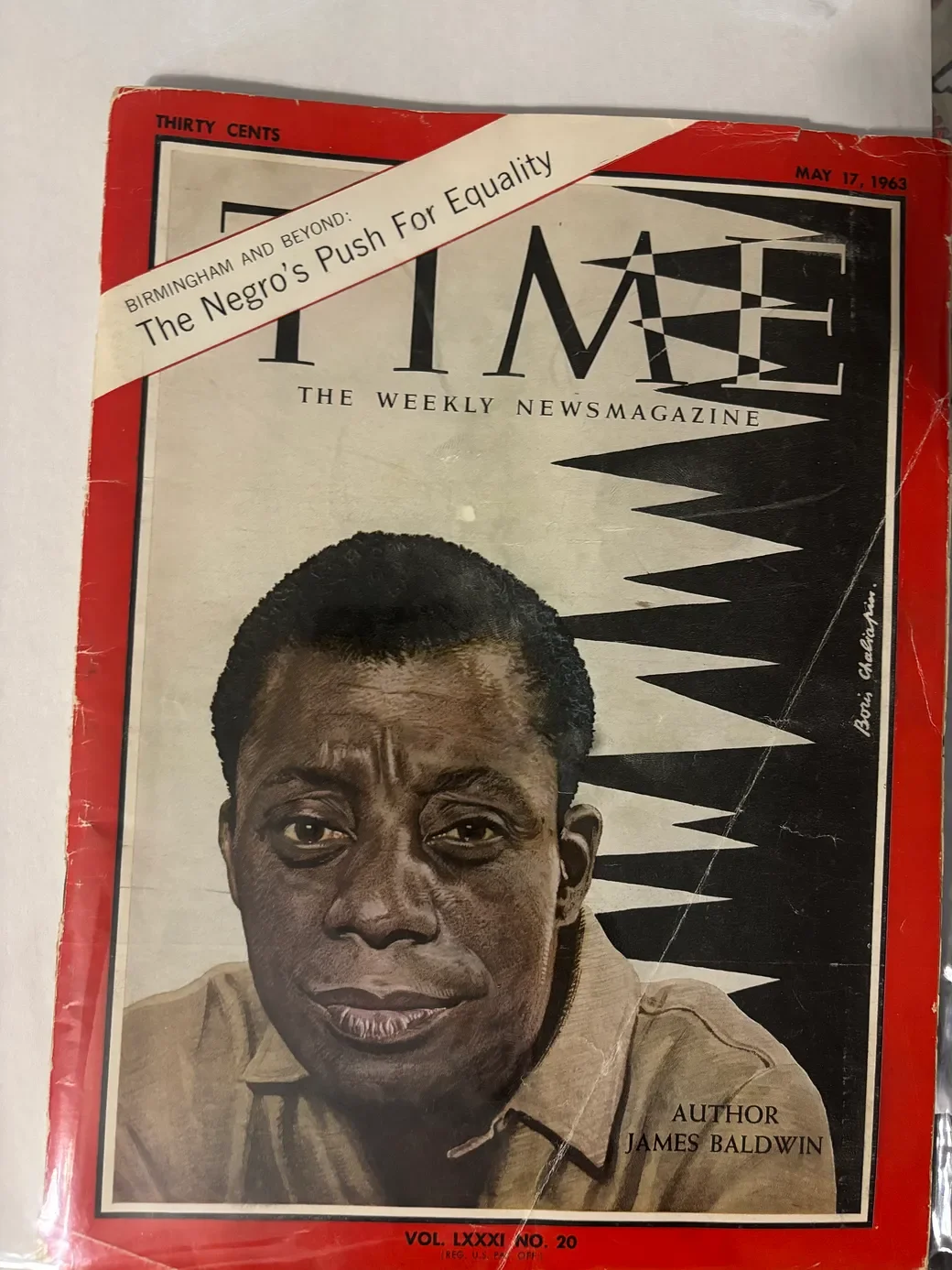 Time Magazine from May 17, 1963 with James Baldwin ‘The Negro’s Push for Equality